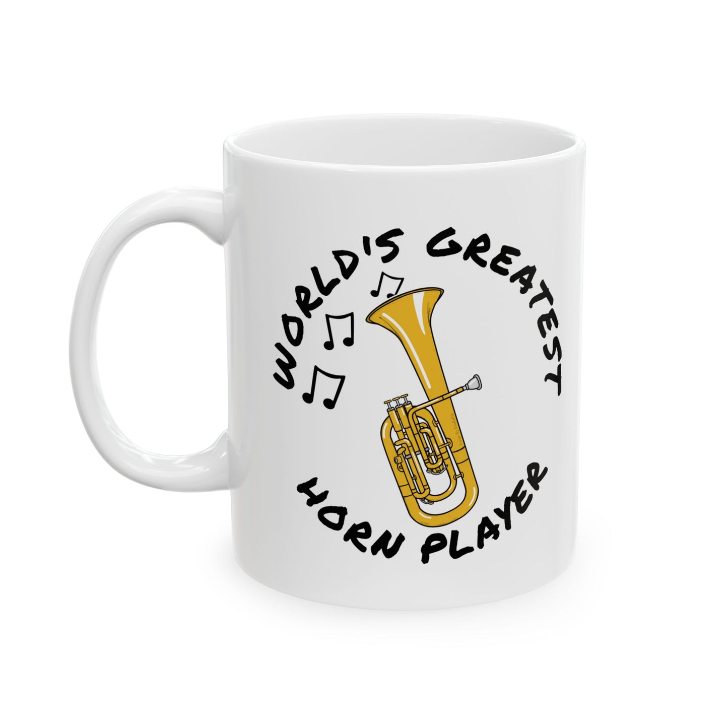Tenor Horn Mug - World's Greatest Horn Player - Brass Musician Gift (USA)