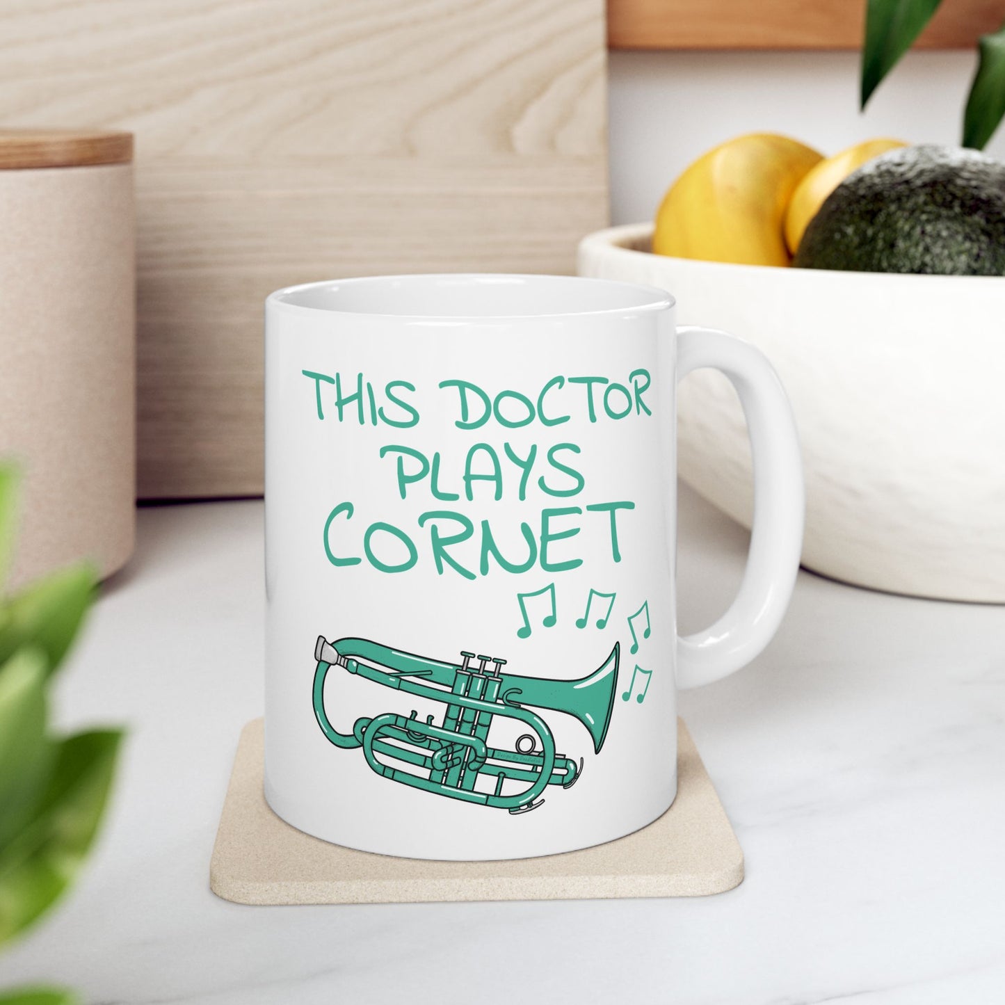 Doctor Cornet Player Mug - This Doctor Plays Cornet - Brass Musician Gift For Doctor (USA)