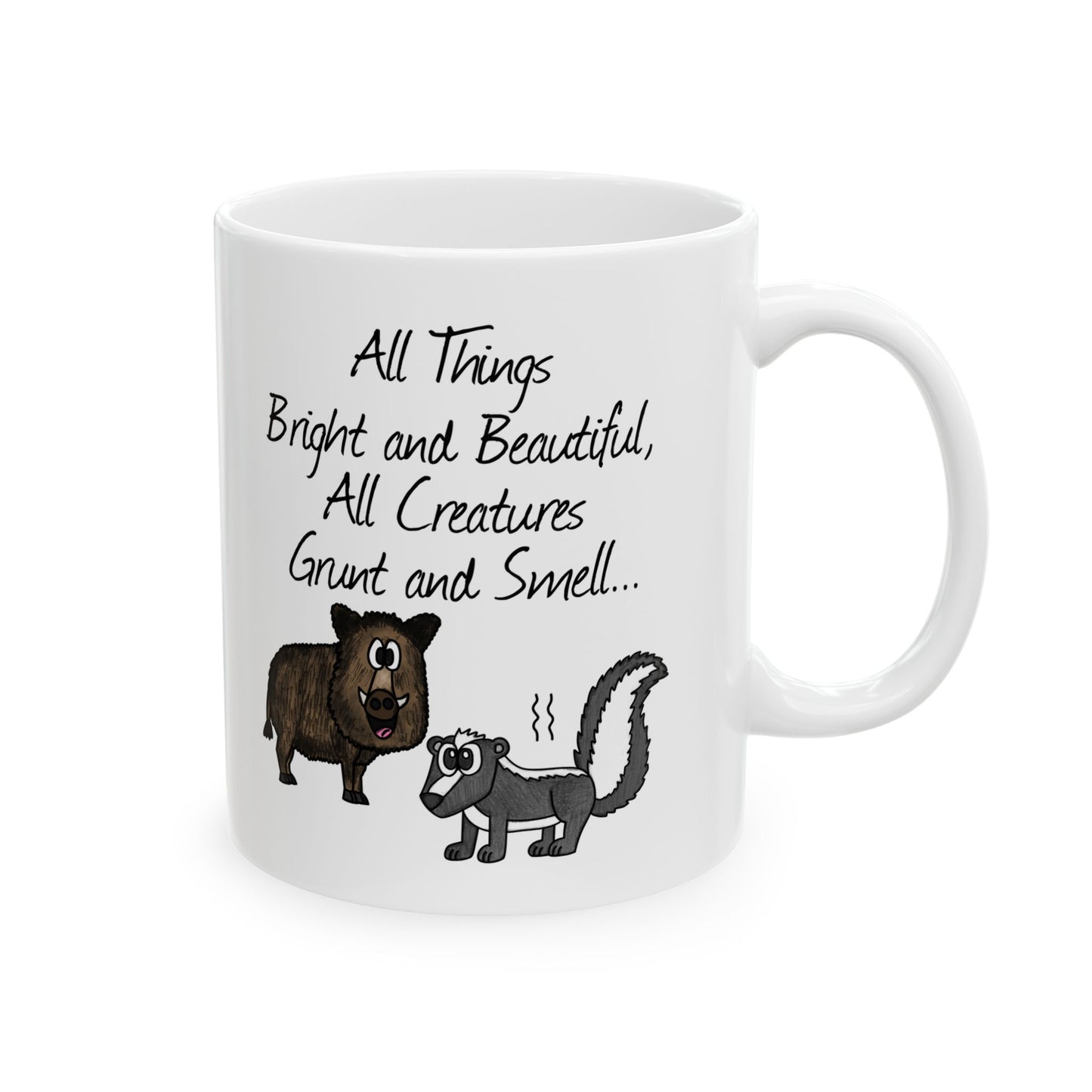 Funny Church Hymn Mug - All Things Bright And Beautiful - Church Organist Mug - Christian Musician Gift (USA)