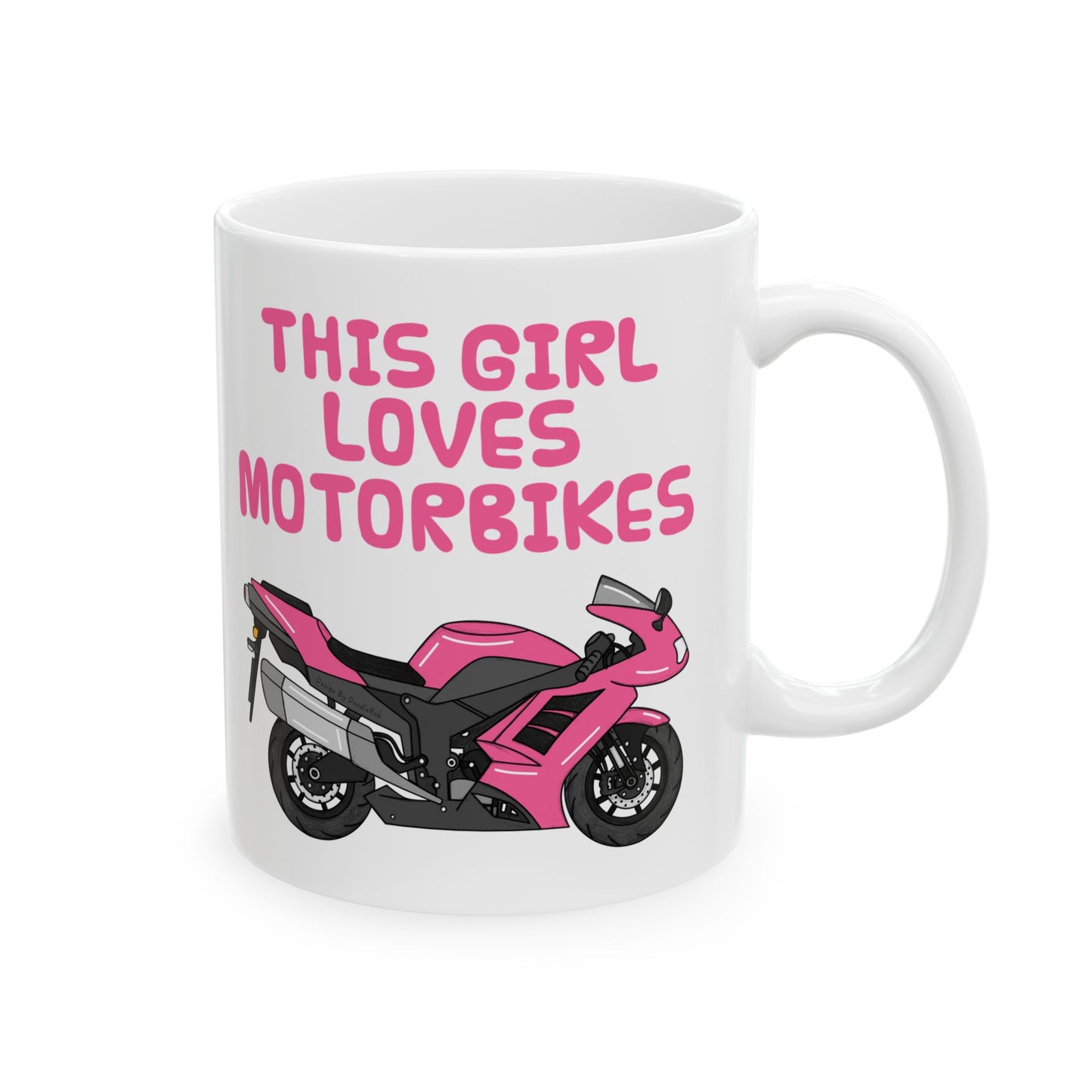 Girl's Motorbike Mug - This Girl Loves Motorbikes - Female Motorcycle Enthusiast (USA)