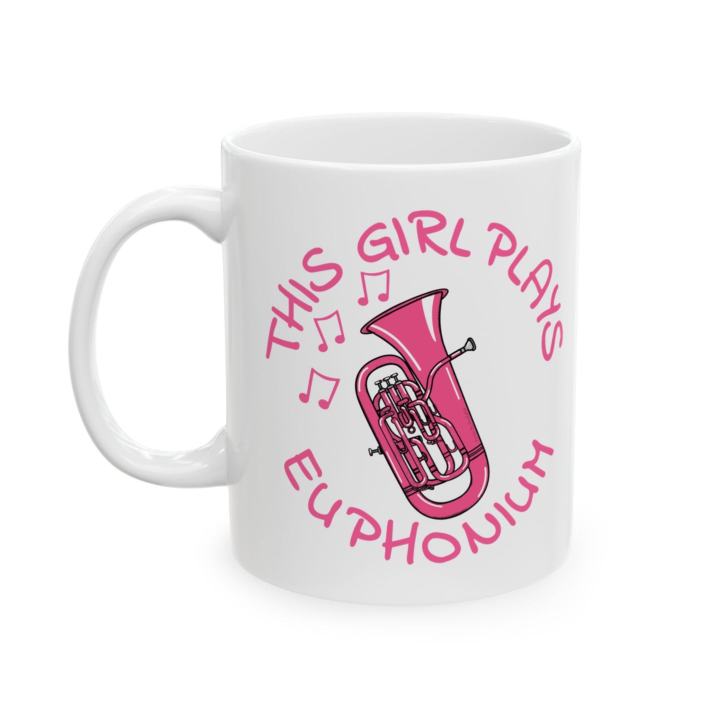 Girl's Euphonium Mug - This Girl Plays Euphonium - Female Euphoniumist - Brass Musician Gift For Her (USA)