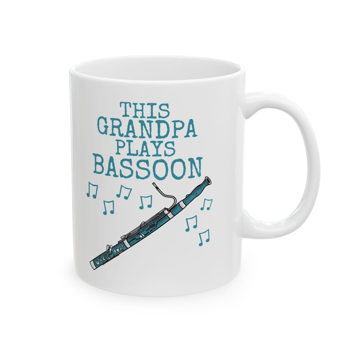 Grandpa Bassoon Mug - This Grandpa Plays Bassoon - Father's Day Bassoonist Gift (USA)