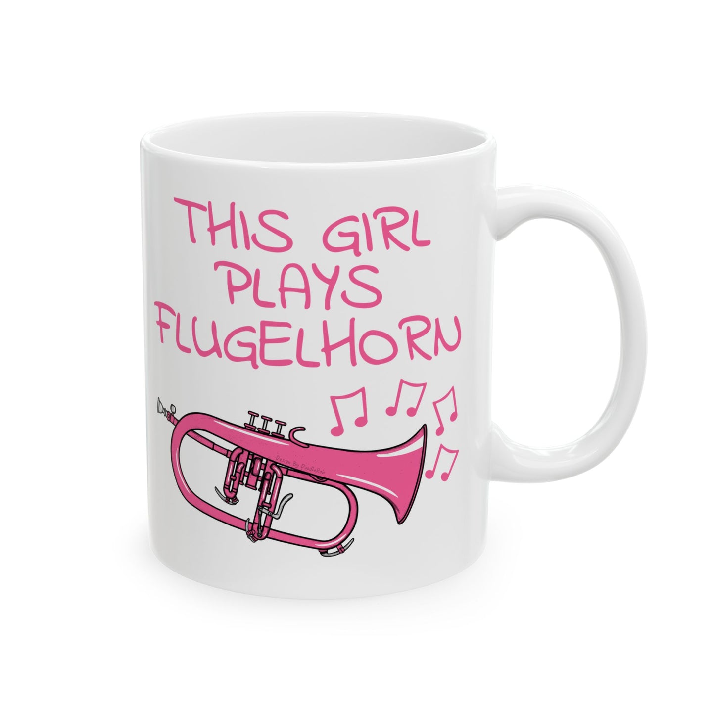 Girl's Flugelhorn Mug - This Girl Plays Flugelhorn - Female Hornist - Brass Musician Gift For Her (USA)