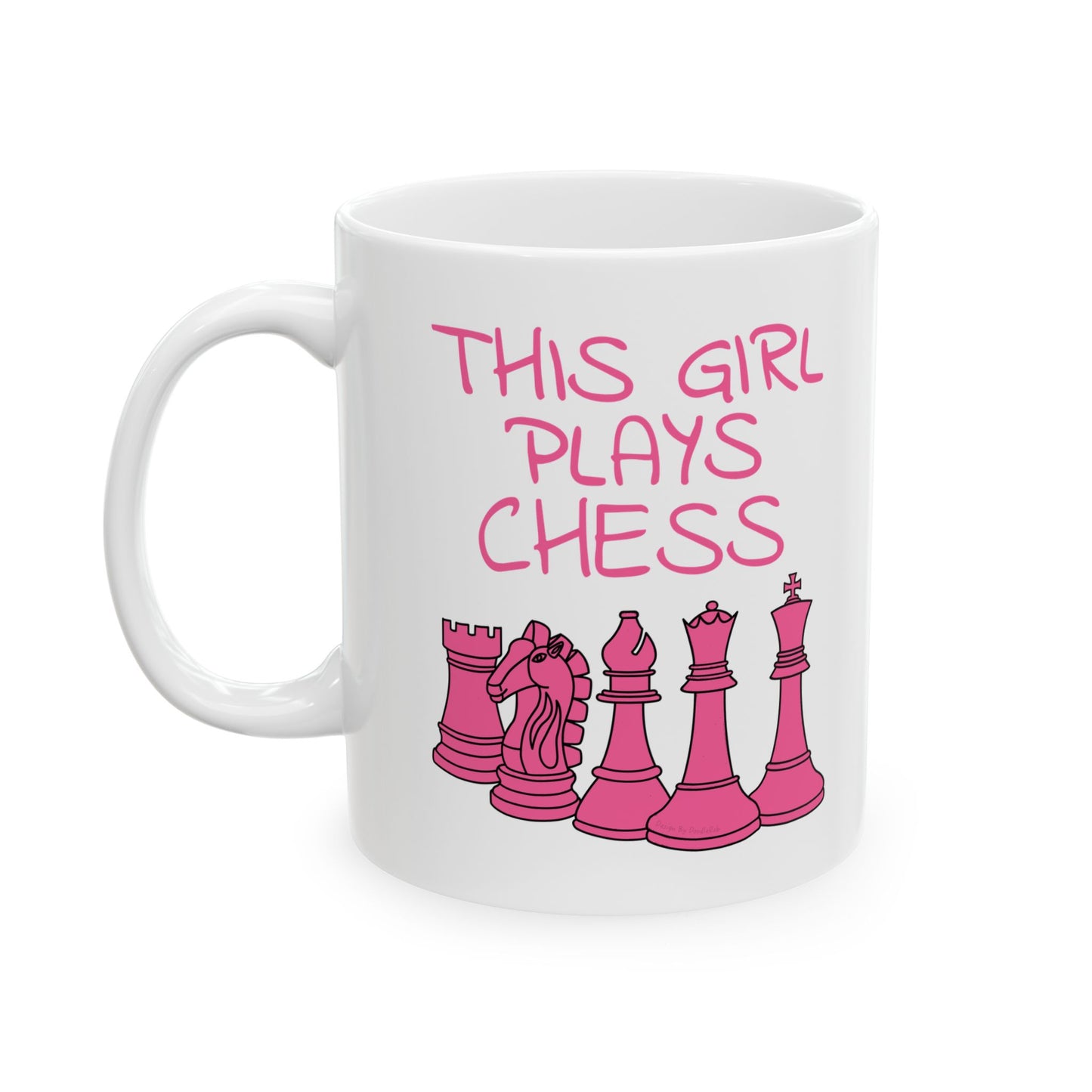 Girl's Chess Mug - This Girl Plays Chess - Chess Gift For Her (USA)