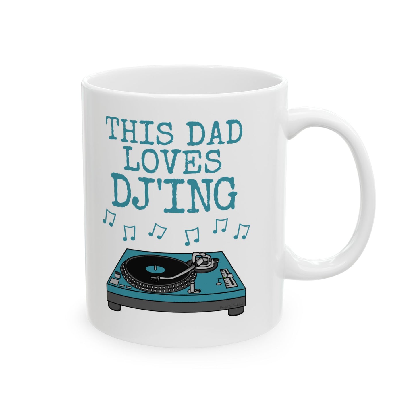 Dad DJ Mug - This Dad Loves DJ'ing - Father's Day Musician Gift (USA)