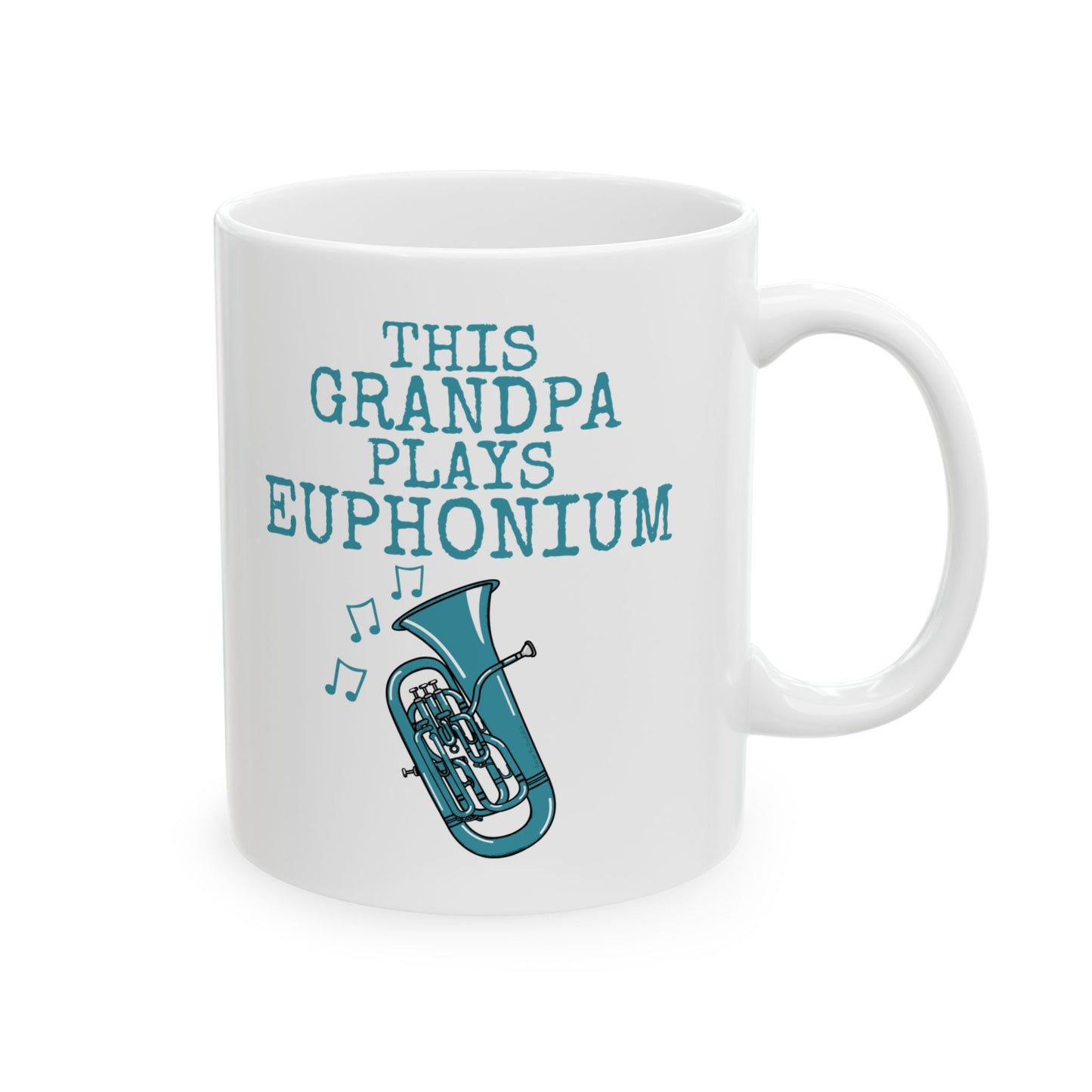 Grandpa Euphonium Mug - This Grandpa Plays Euphonium - Father's Day Brass Musician Gift (USA)