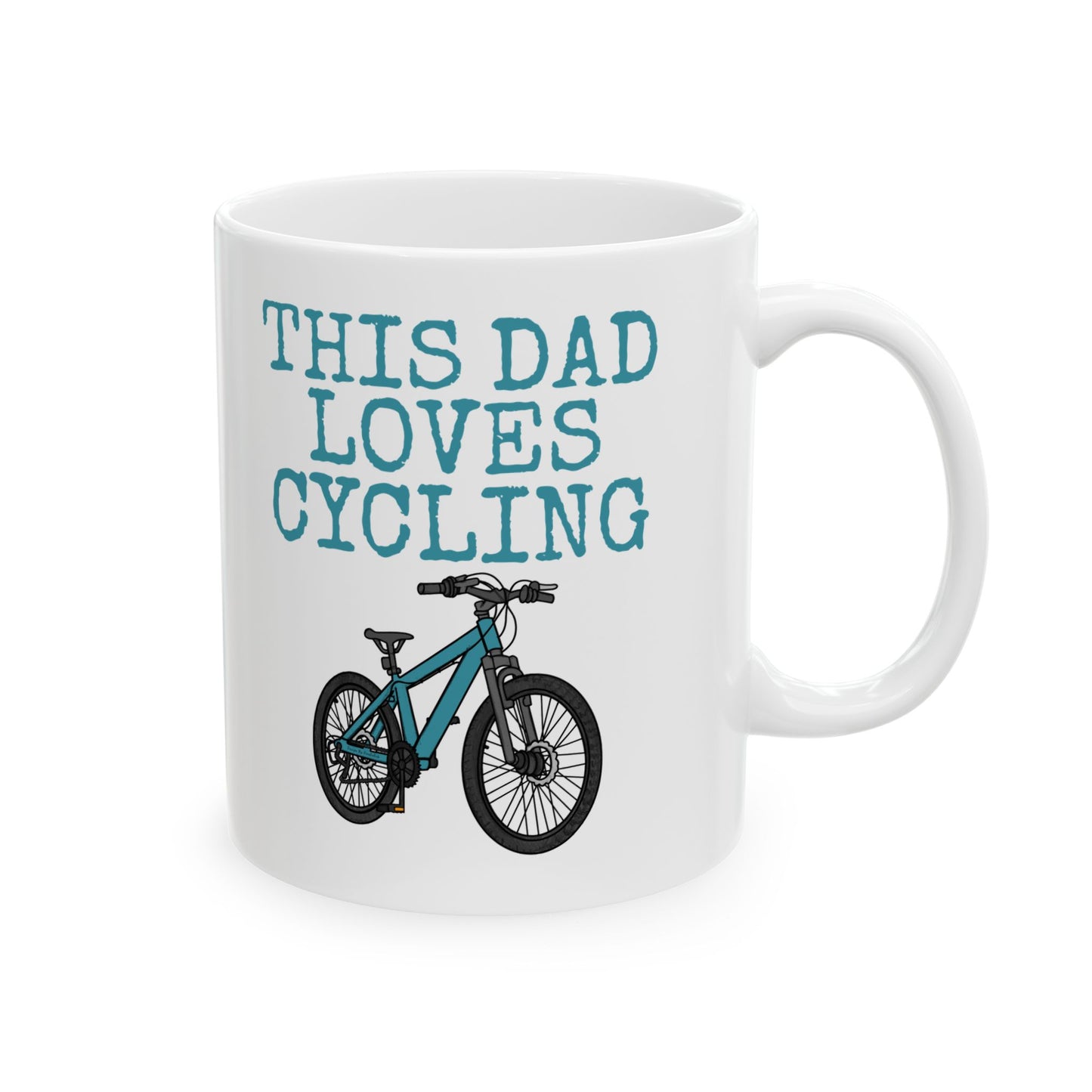 Dad Bicycle Mug - This Dad Loves Cycling - Cycling Enthusiast Gift For Dad (USA)