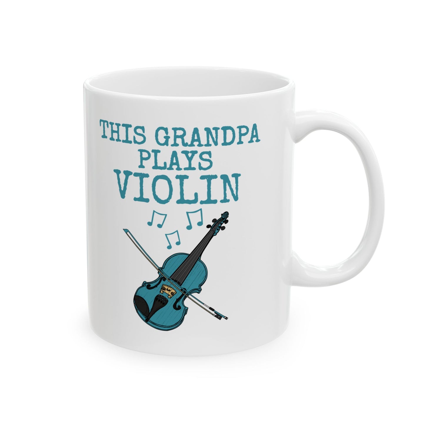 Grandpa Violin Mug - This Grandpa Plays Violin - Father's Day Violinist Gift (USA)
