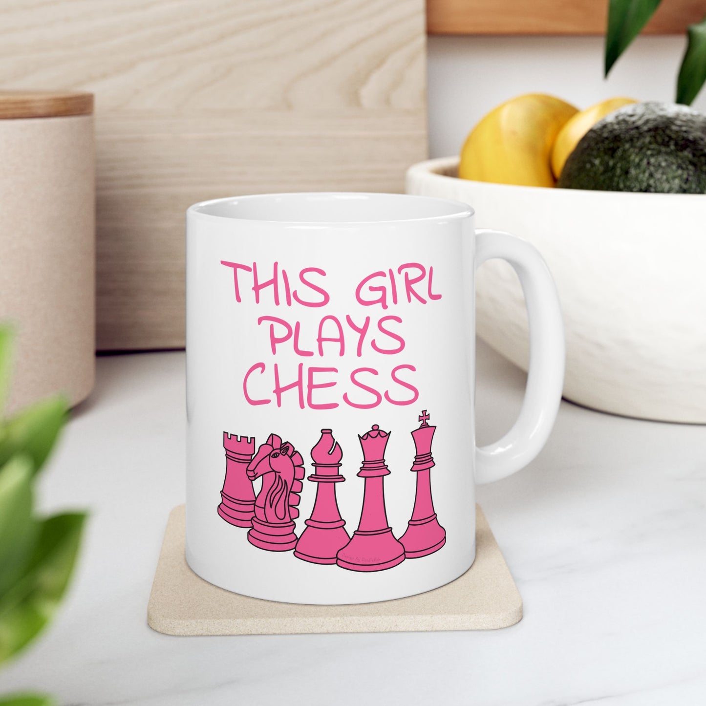 Girl's Chess Mug - This Girl Plays Chess - Chess Gift For Her (USA)
