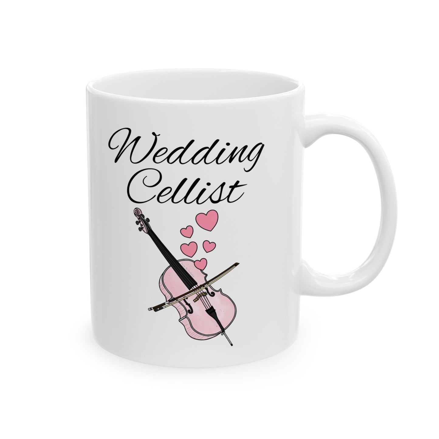 Wedding Cellist Mug - Cello Wedding Mug - Wedding Musician Gift (USA)