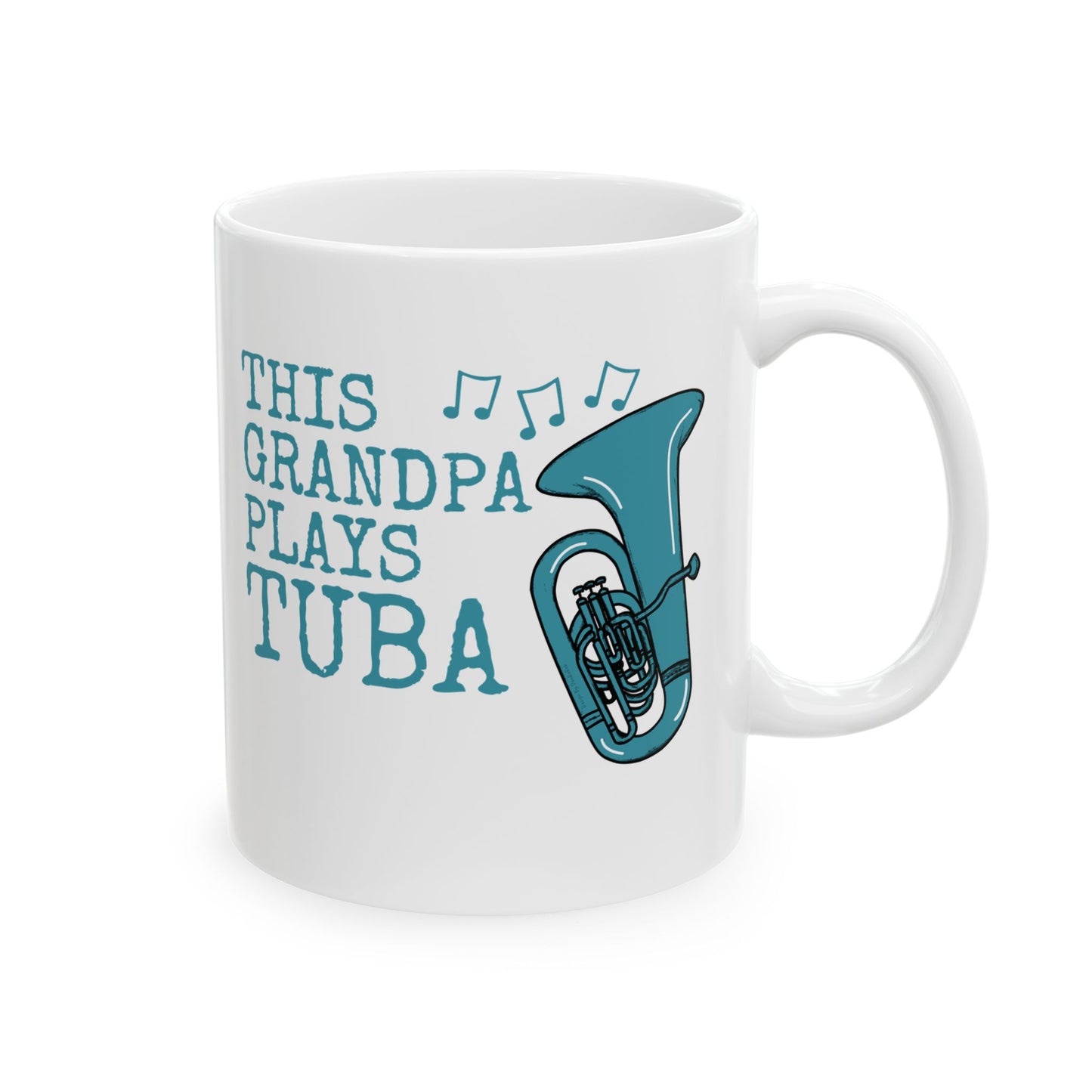 Grandpa Tuba Mug - This Grandpa Plays Tuba - Father's Day Brass Musician Gift (USA)