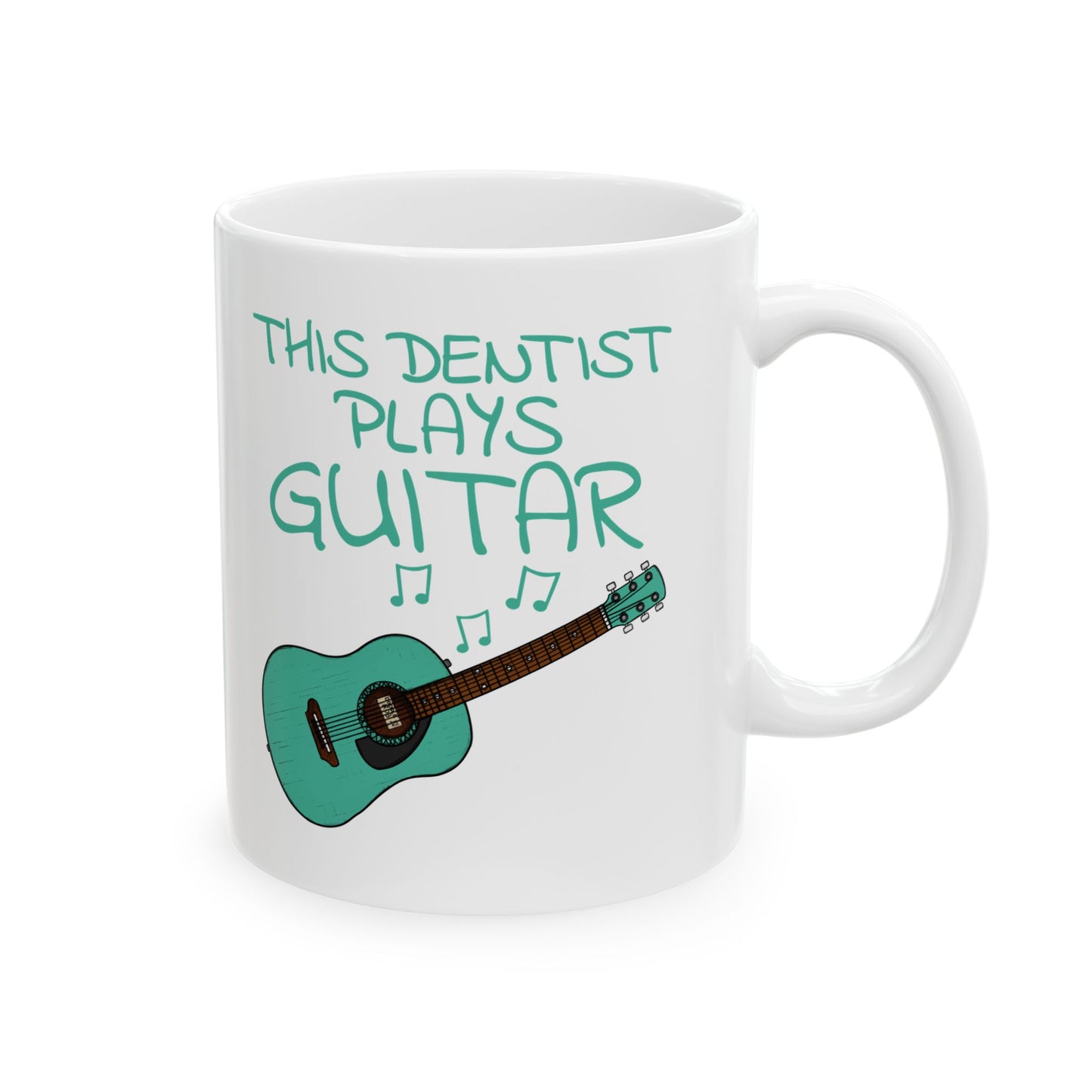 Dentist Acoustic Guitar Mug - This Dentist Plays Guitar - Guitarist Gift For Dentist (USA)