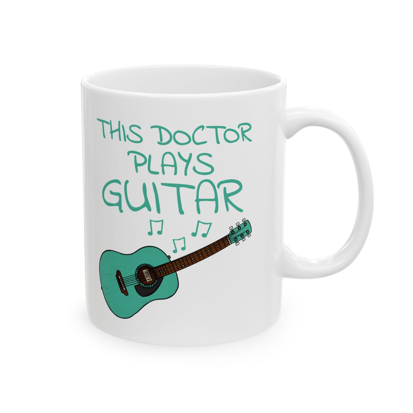 Doctor Acoustic Guitar Mug - This Doctor Plays Guitar - Guitarist Gift For Doctor (USA)