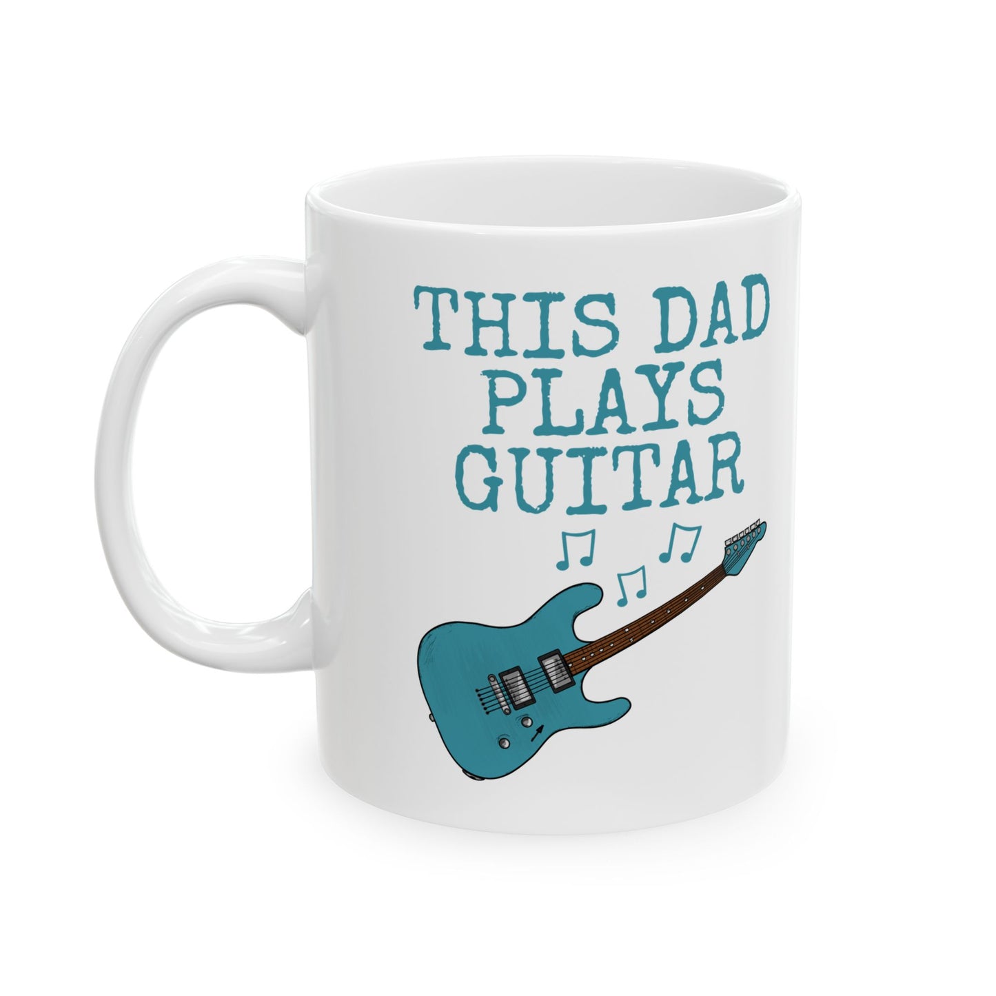Dad Electric Guitar Mug - This Dad Plays Guitar - Father's Day Guitarist Gift (USA)