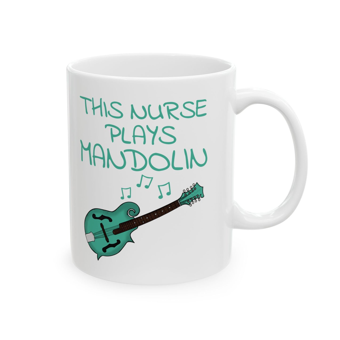 Nurse Mandolin Mug - This Nurse Plays Mandolin - Mandolinist Gift For Nurse (USA)