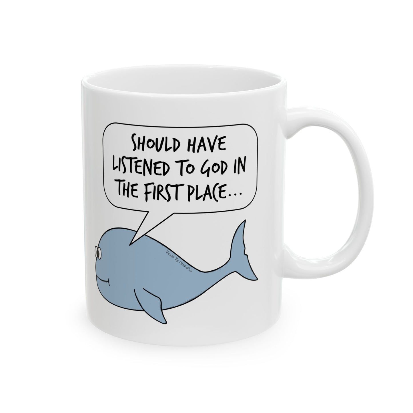 Jonah And The Whale Mug - Should Have Listened To God - Funny Christian Mug - Church Pastor Gift (USA)