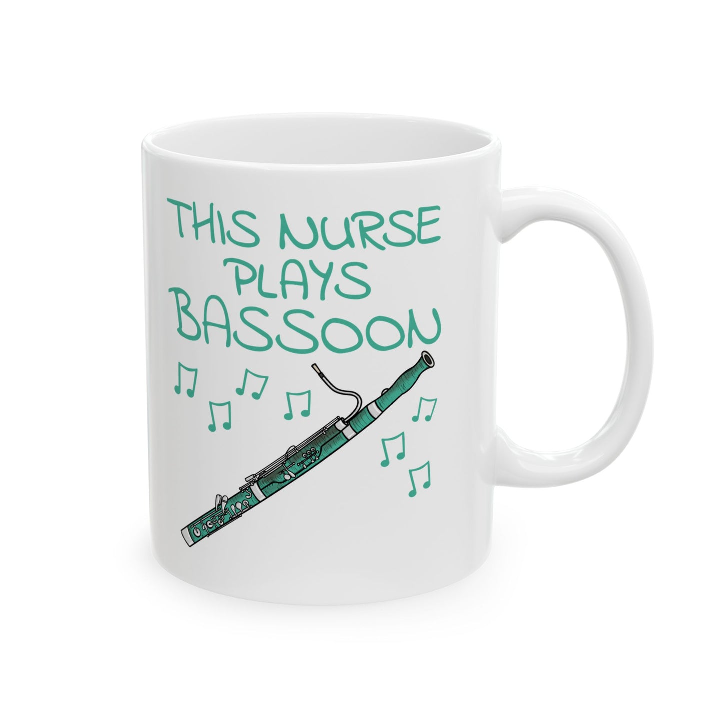 Nurse Bassoon Mug - This Nurse Plays Bassoon - Bassoonist Gift For Nurse (USA)
