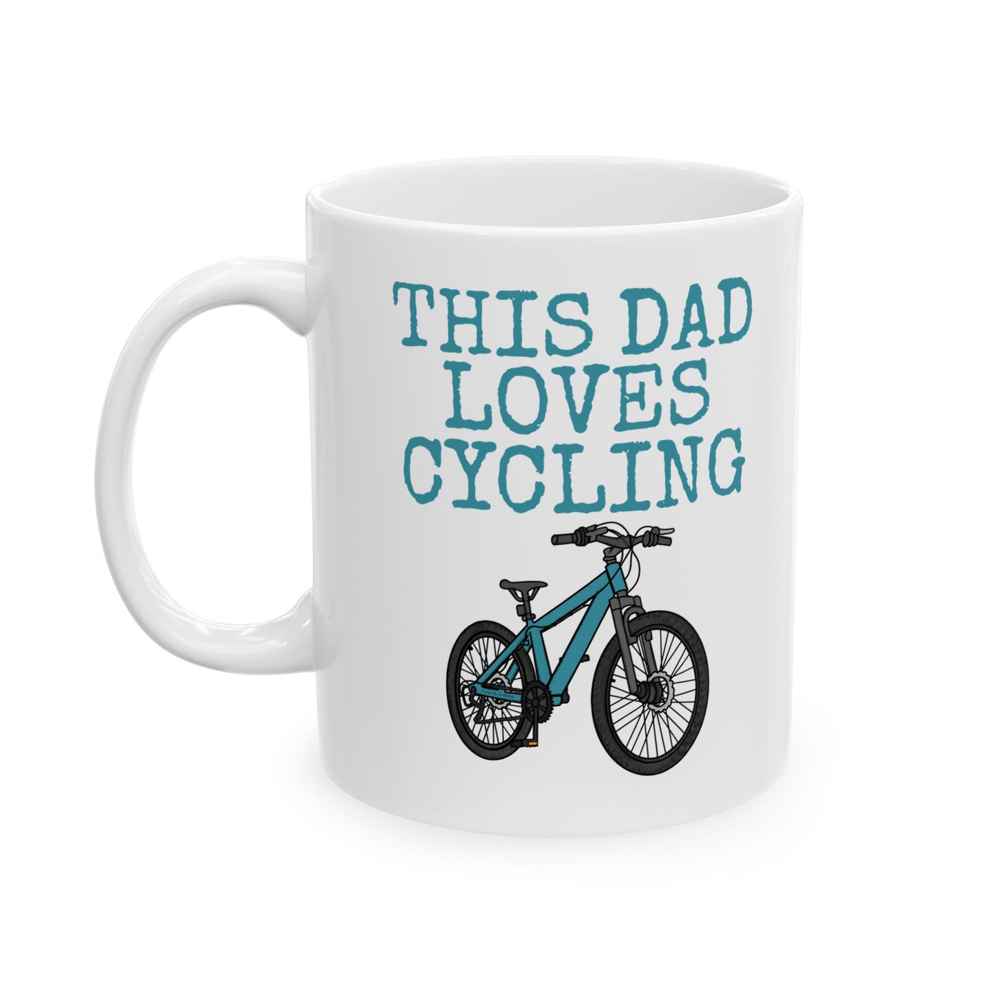 Dad Bicycle Mug - This Dad Loves Cycling - Cycling Enthusiast Gift For Dad (USA)