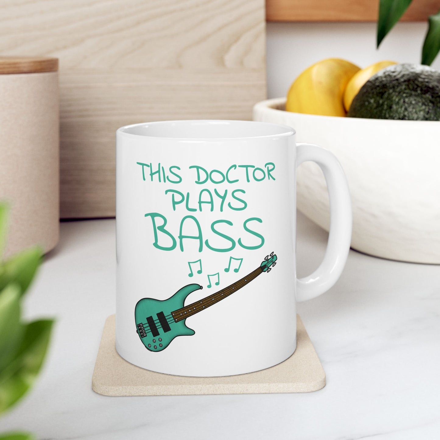 Doctor Bass Guitar Mug - This Doctor Plays Bass - Bassist Gift For Doctor (USA)