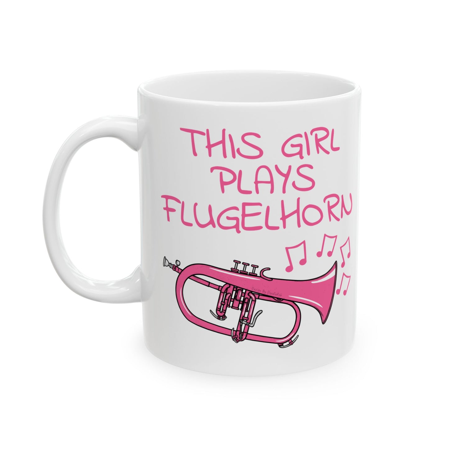 Girl's Flugelhorn Mug - This Girl Plays Flugelhorn - Female Hornist - Brass Musician Gift For Her (USA)