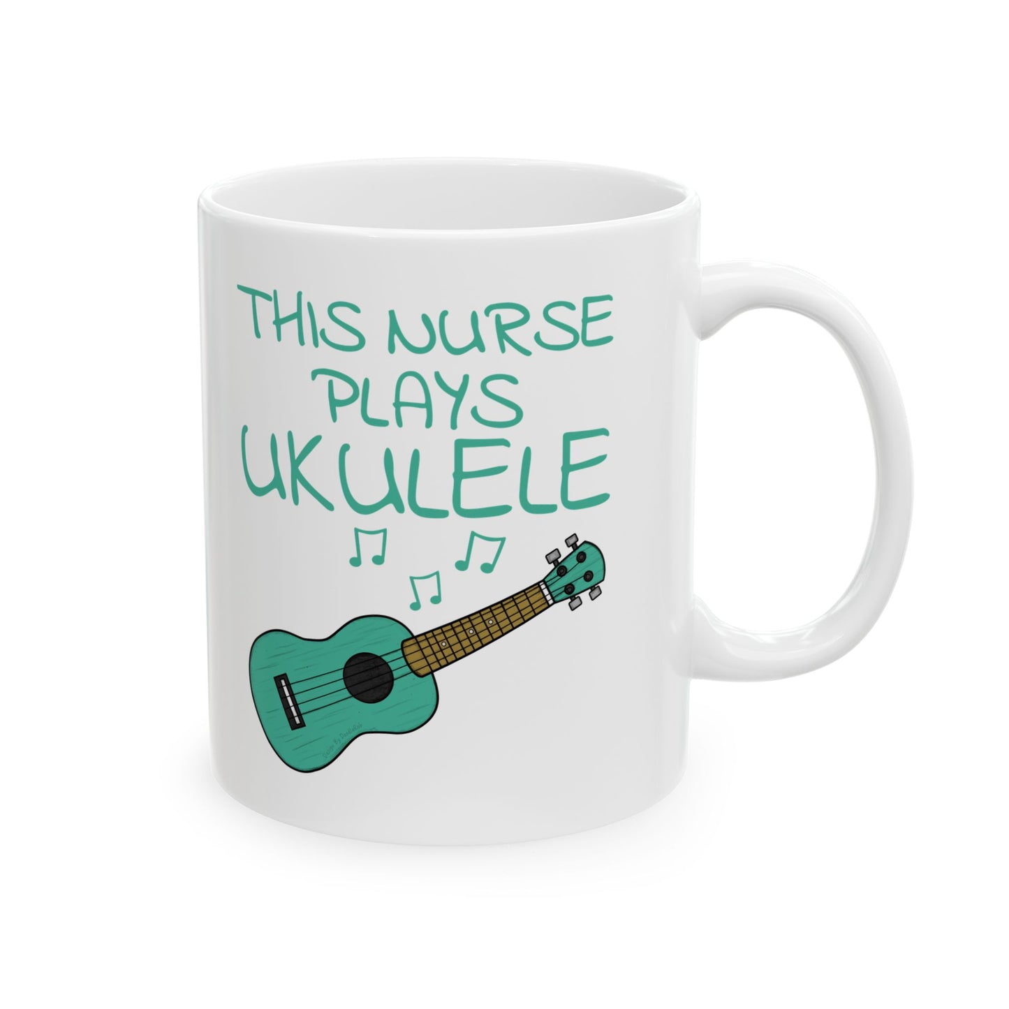 Nurse Ukulele Mug - This Nurse Plays Ukulele - Uke Player Gift For Nurse (USA)