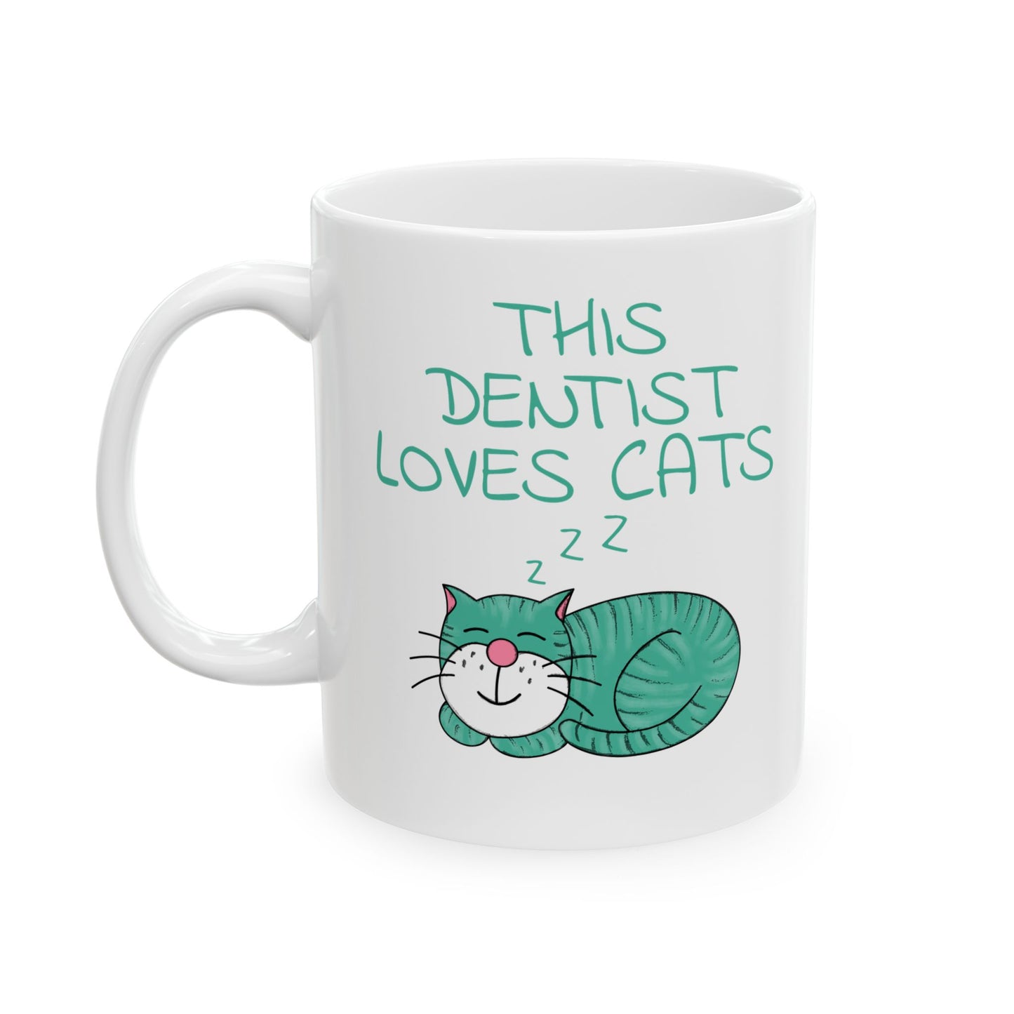 Dentist Cat Mug - This Dentist Loves Cats - Cat Gift For Dentist (USA)