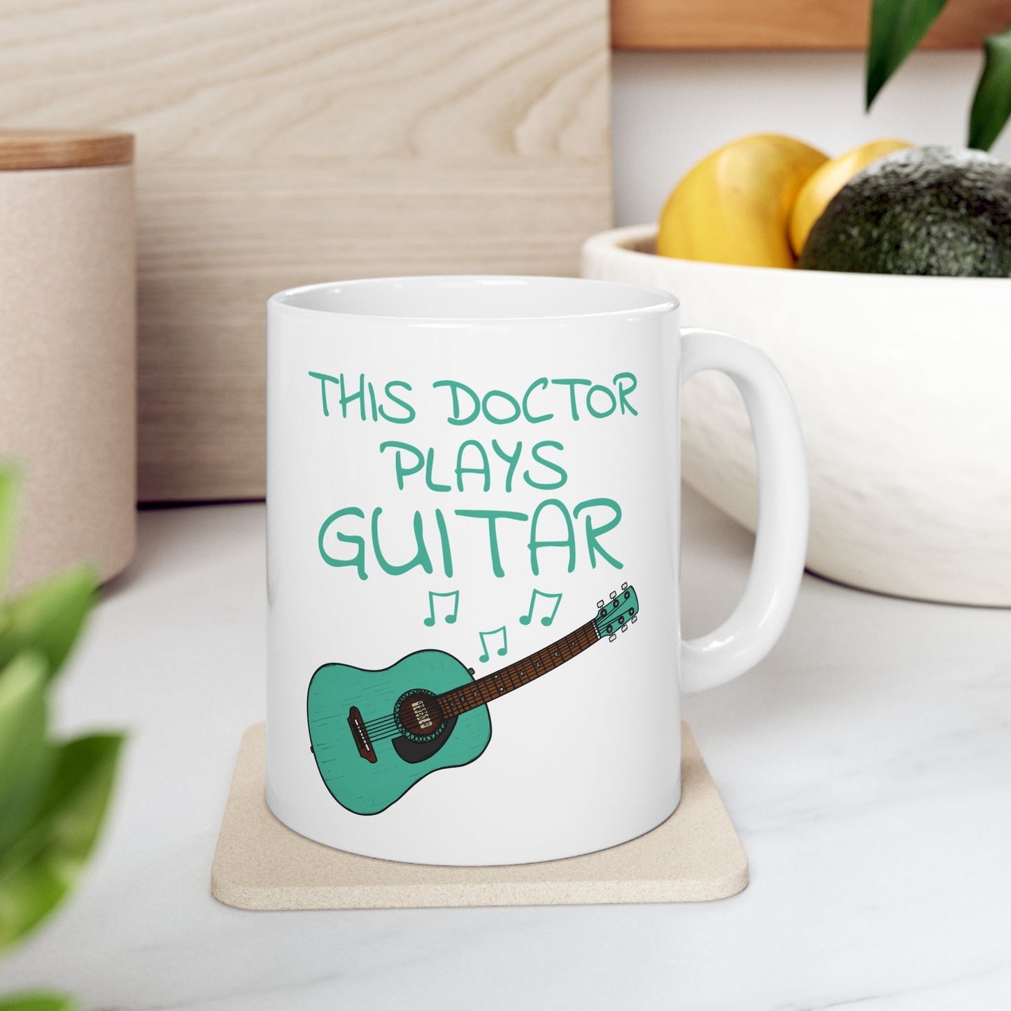 Doctor Acoustic Guitar Mug - This Doctor Plays Guitar - Guitarist Gift For Doctor (USA)