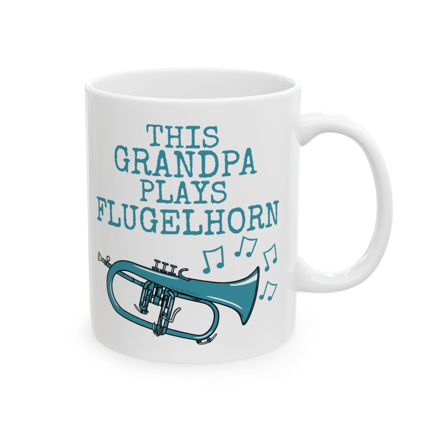 Grandpa Flugelhorn Mug - This Grandpa Plays Flugelhorn - Father's Day Brass Musician Gift (USA)