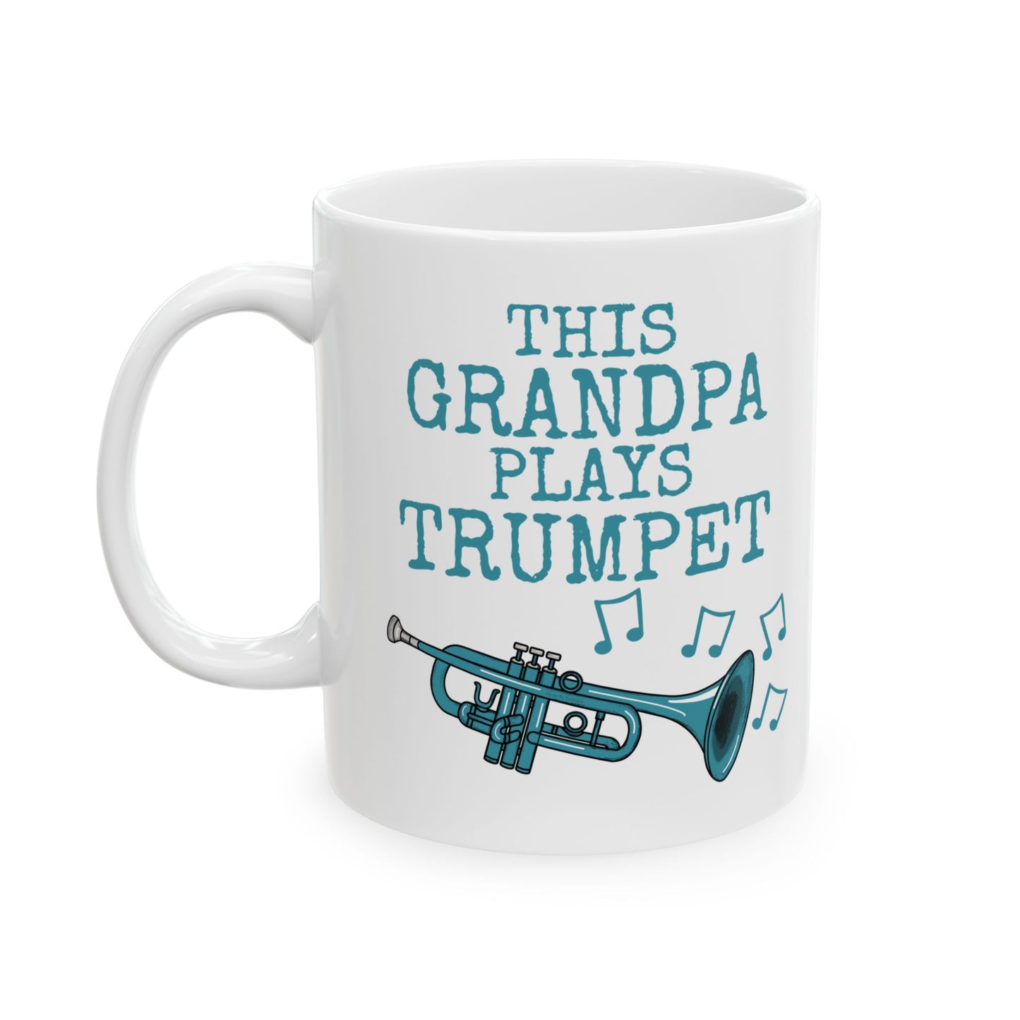Grandpa Trumpet Mug - This Grandpa Plays Trumpet - Father's Day Brass Musician Gift (USA)