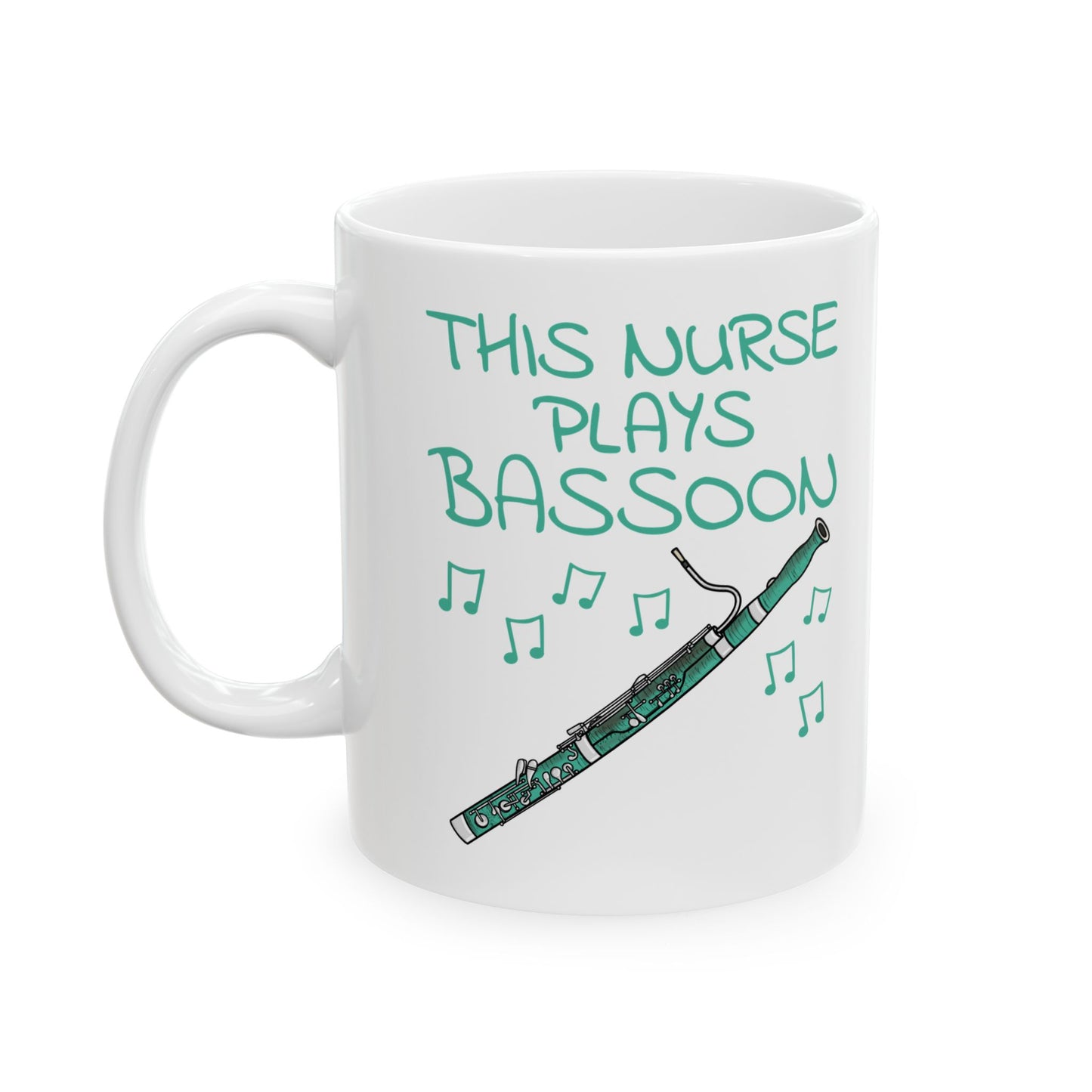 Nurse Bassoon Mug - This Nurse Plays Bassoon - Bassoonist Gift For Nurse (USA)