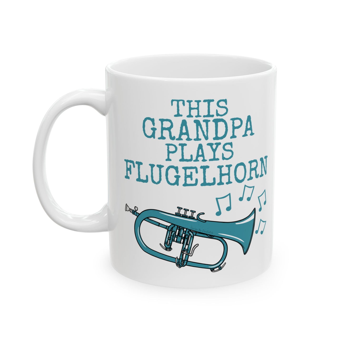 Grandpa Flugelhorn Mug - This Grandpa Plays Flugelhorn - Father's Day Brass Musician Gift (USA)