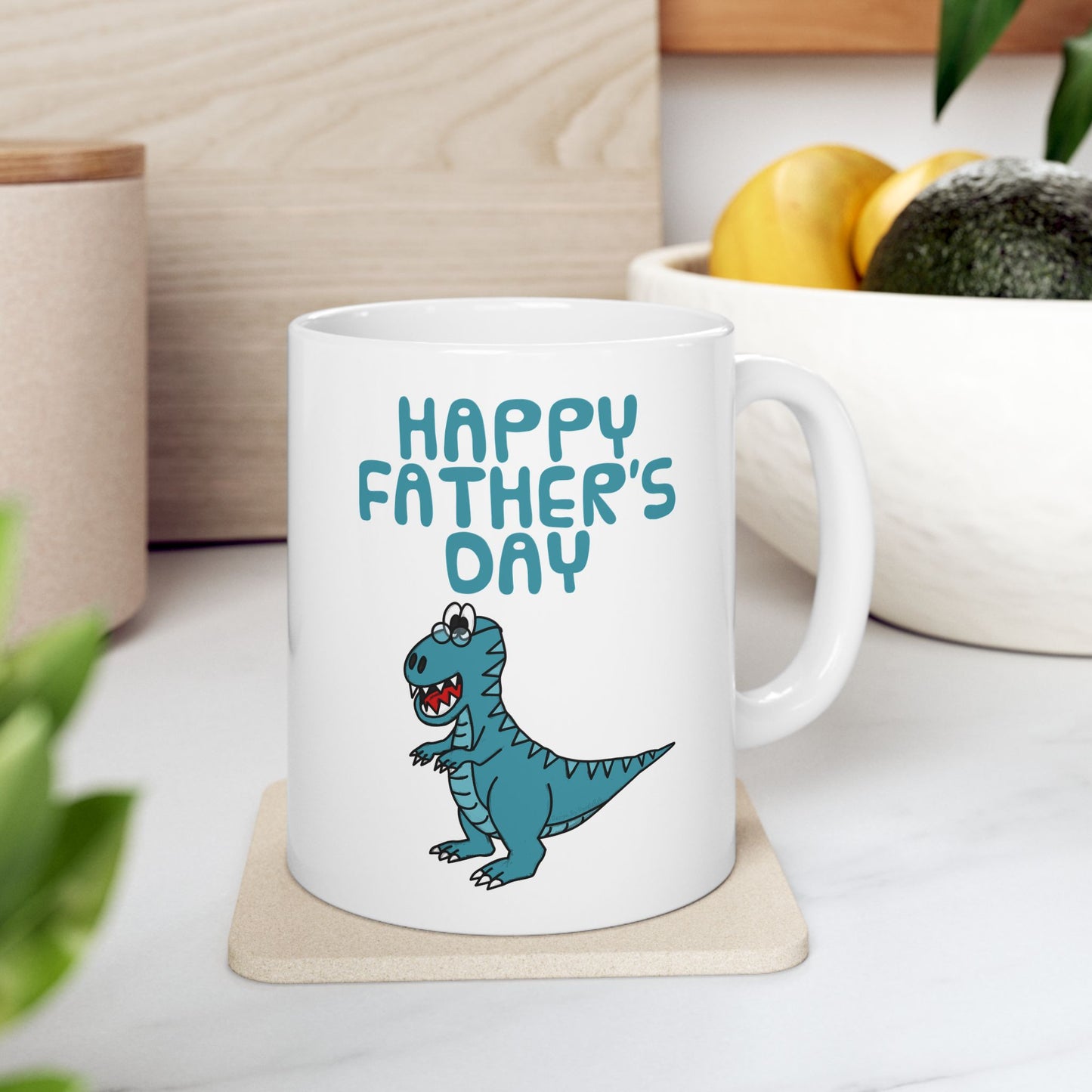 Father's Dinosaur Mug - T-Rex Mug For Dad - Funny Father's Day Gift (USA)
