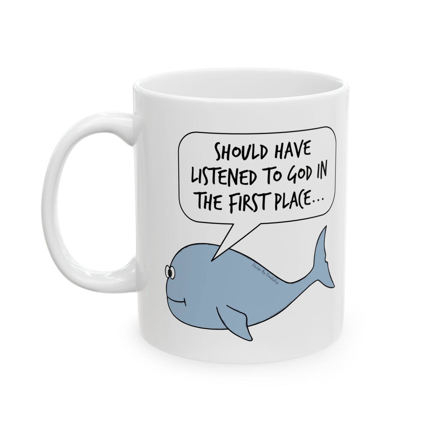 Jonah And The Whale Mug - Should Have Listened To God - Funny Christian Mug - Church Pastor Gift (USA)