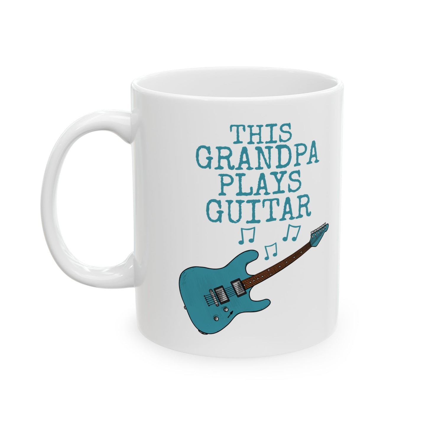 Grandpa Electric Guitar Mug - This Grandpa Plays Guitar - Father's Day Guitarist Gift (USA)