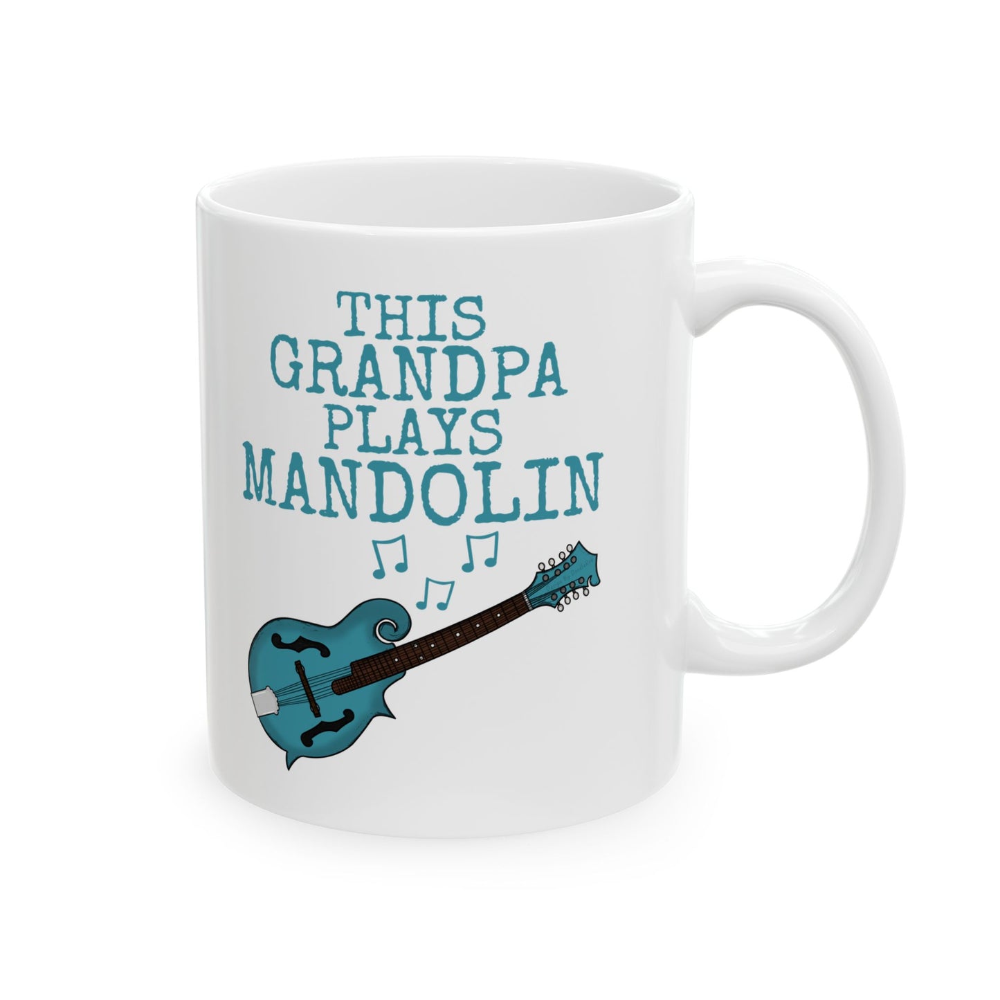 Grandpa Mandolin Mug - This Grandpa Plays Mandolin - Father's Day Mandolinist Gift (USA)