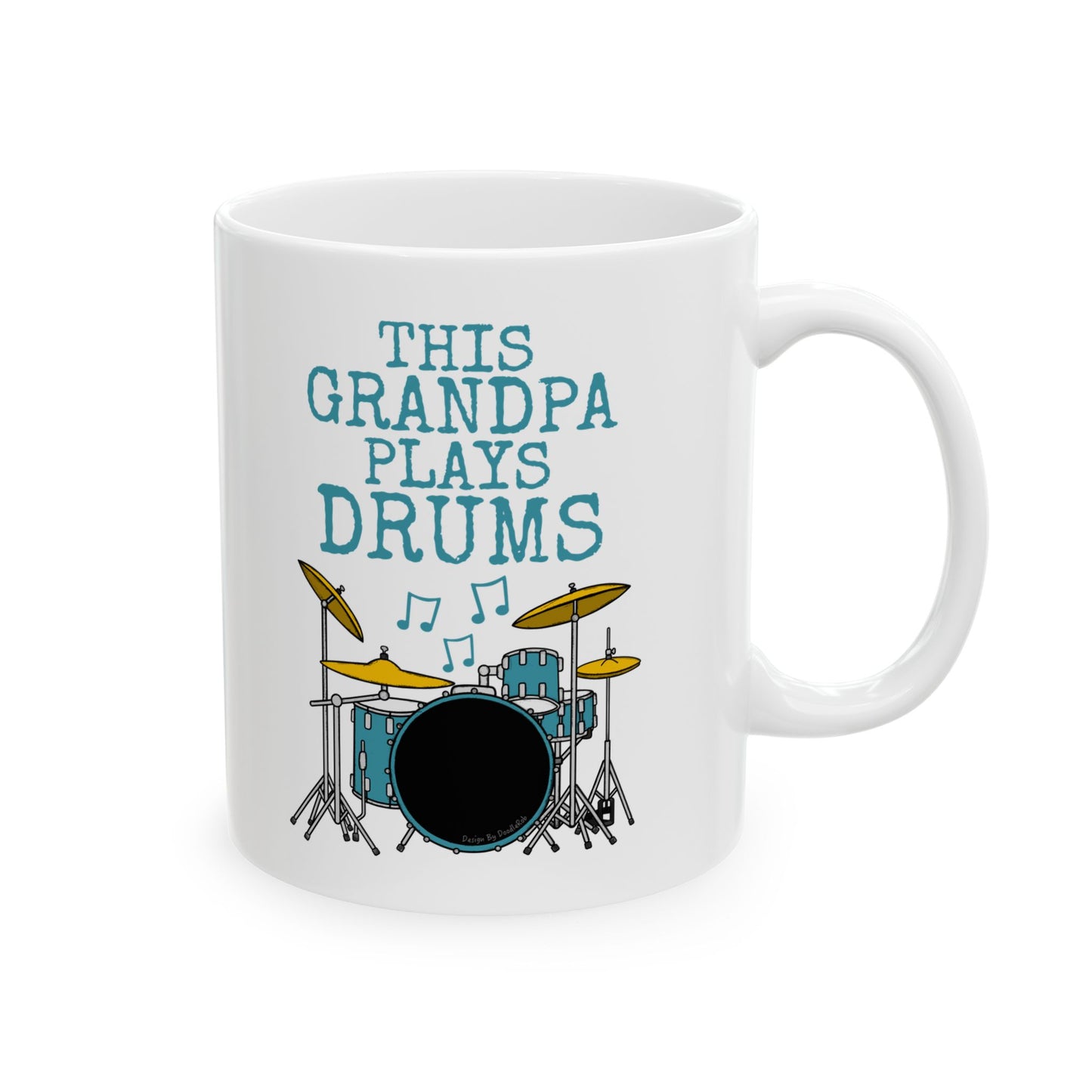 Grandpa Drummer Mug - This Grandpa Plays Drums - Father's Day Drummer Gift (USA)