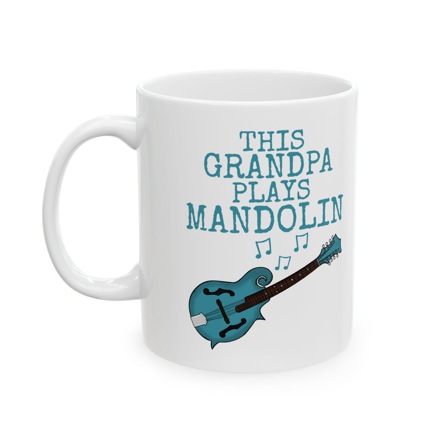 Grandpa Mandolin Mug - This Grandpa Plays Mandolin - Father's Day Mandolinist Gift (USA)
