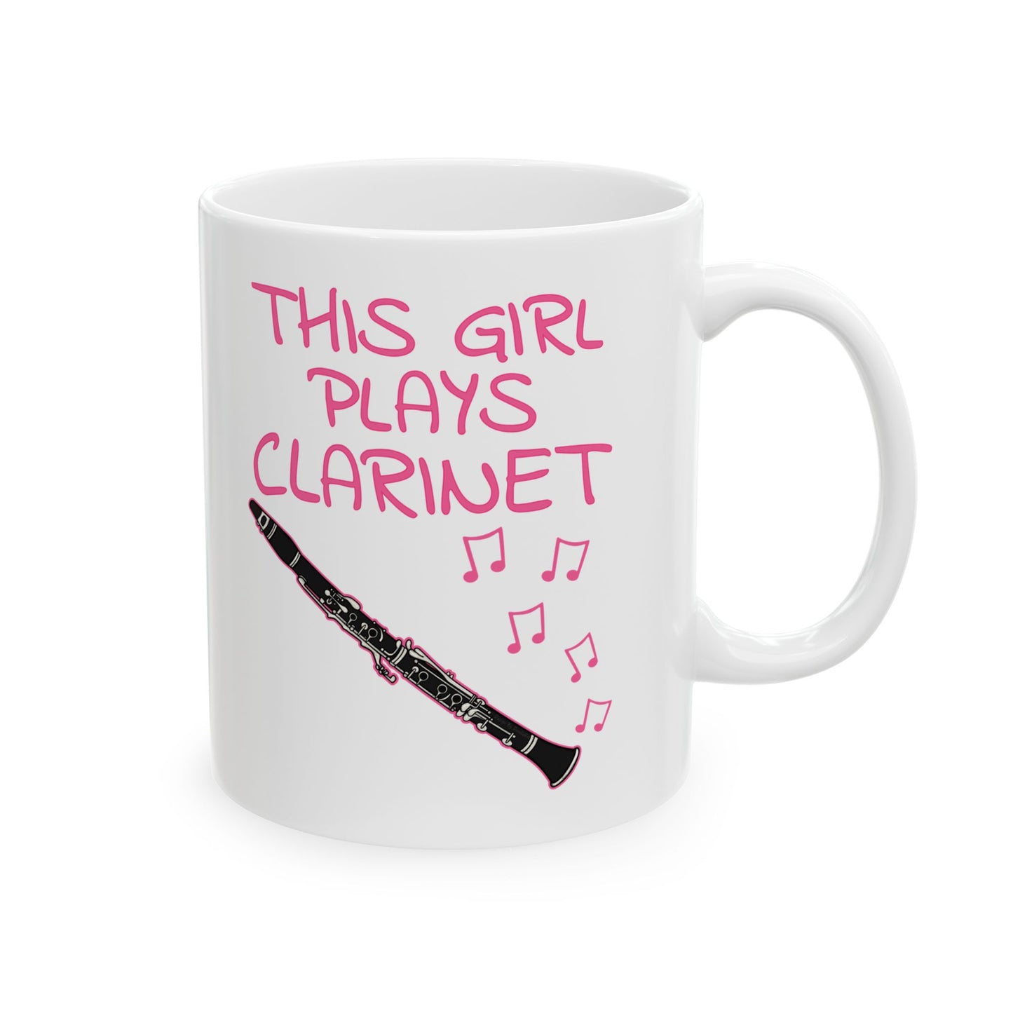 Girl's Clarinet Mug - This Girl Plays Clarinet - Female Clarinetist - Woodwind Musician Gift For Her (USA)