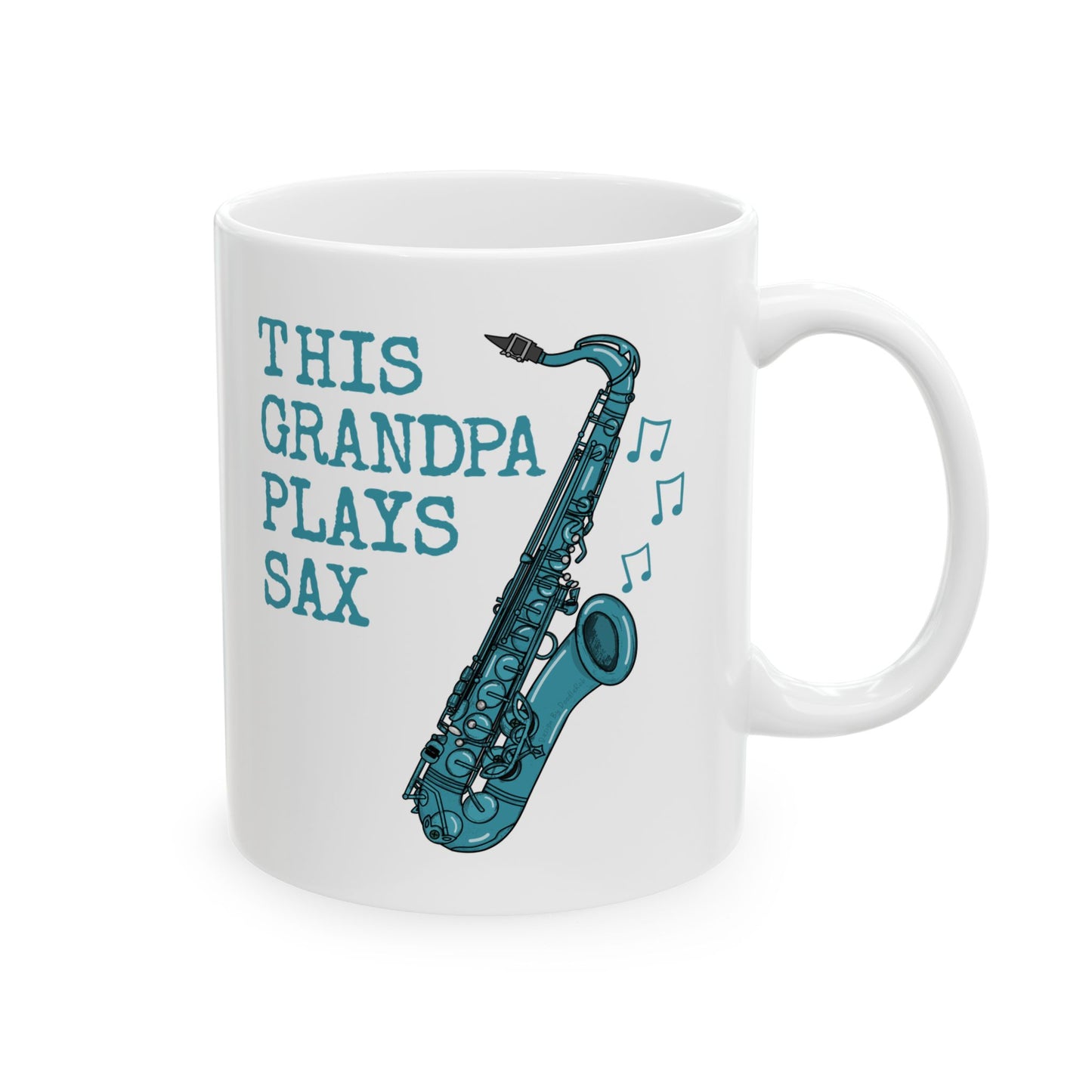 Grandpa Saxophone Mug - This Grandpa Plays Sax - Father's Day Saxophonist Gift (USA)