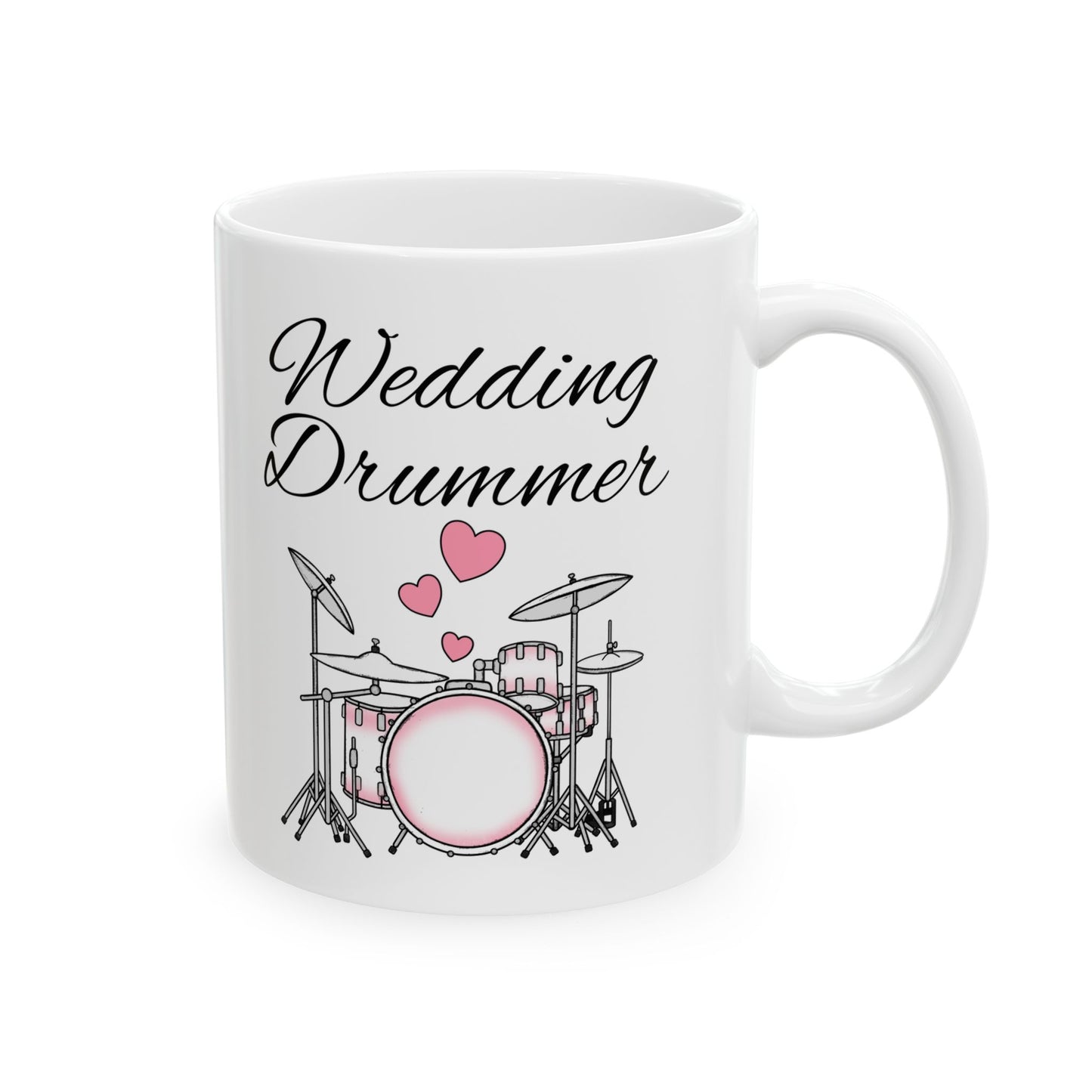 Wedding Drummer Mug - Drum Kit Wedding Mug - Wedding Musician Gift (USA)