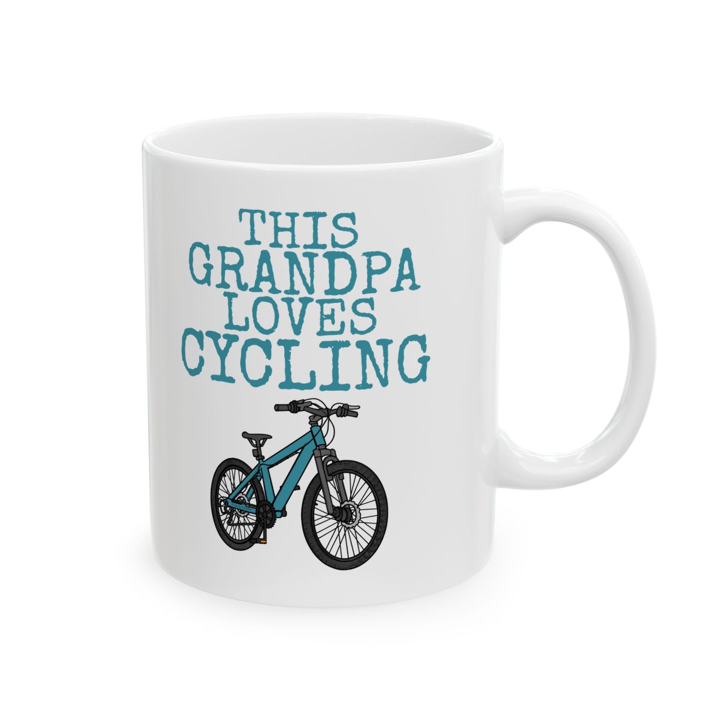 Grandpa Bicycle Mug - This Grandpa Loves Cycling - Cycling Enthusiast Gift For Grandpa (USA)