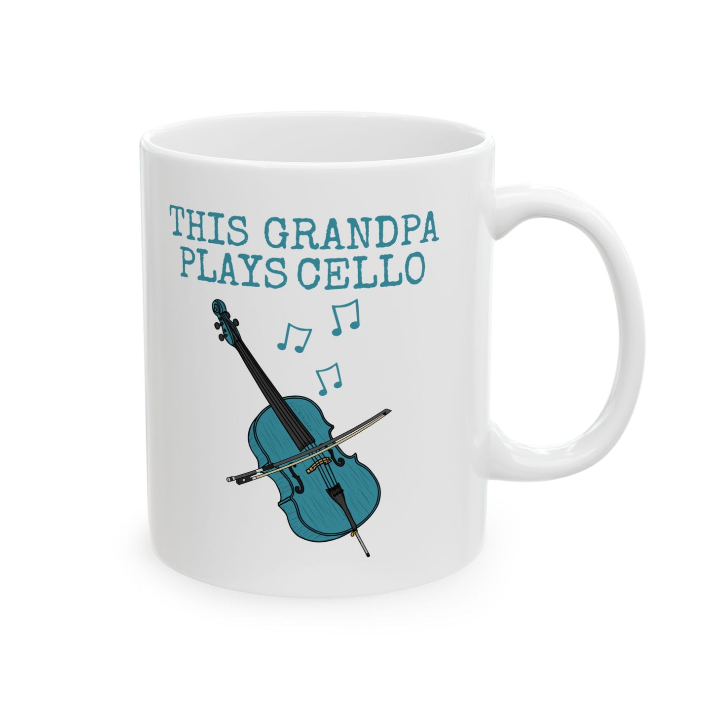 Grandpa Cello Mug - This Grandpa Plays Cello - Father's Day Cellist Gift (USA)