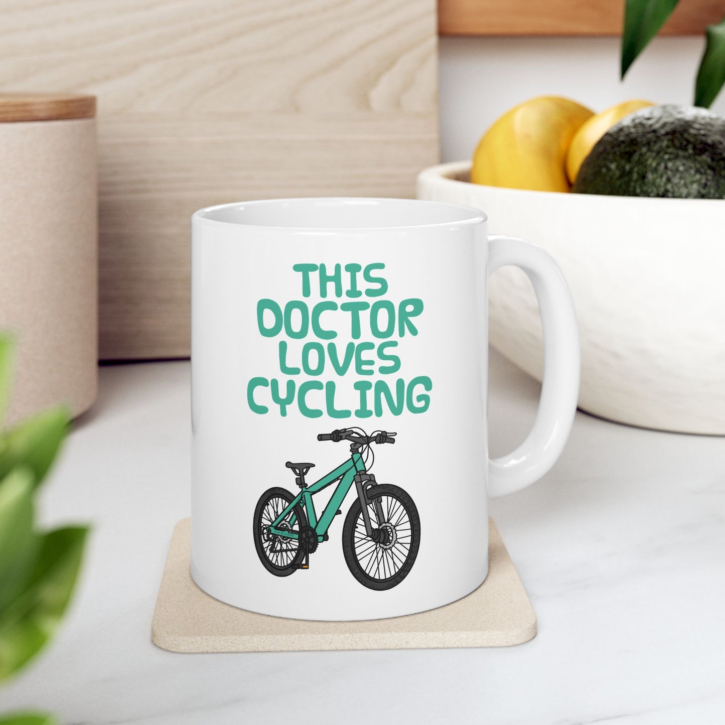 Doctor Bicycle Mug - This Doctor Loves Cycling - Cycling Enthusiast Gift For Doctor (USA)