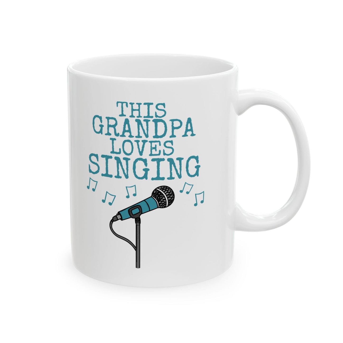 Grandpa Singer Mug - This Grandpa Loves To Sing - Father's Day Musician Gift (USA)