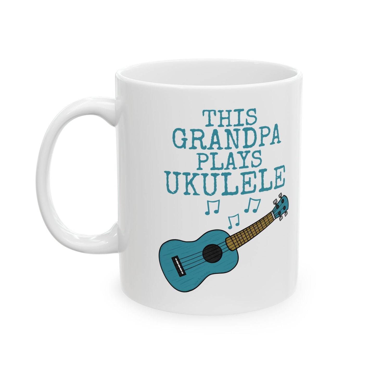 Grandpa Ukulele Mug - This Grandpa Plays Ukulele - Father's Day Uke Player Gift (USA)