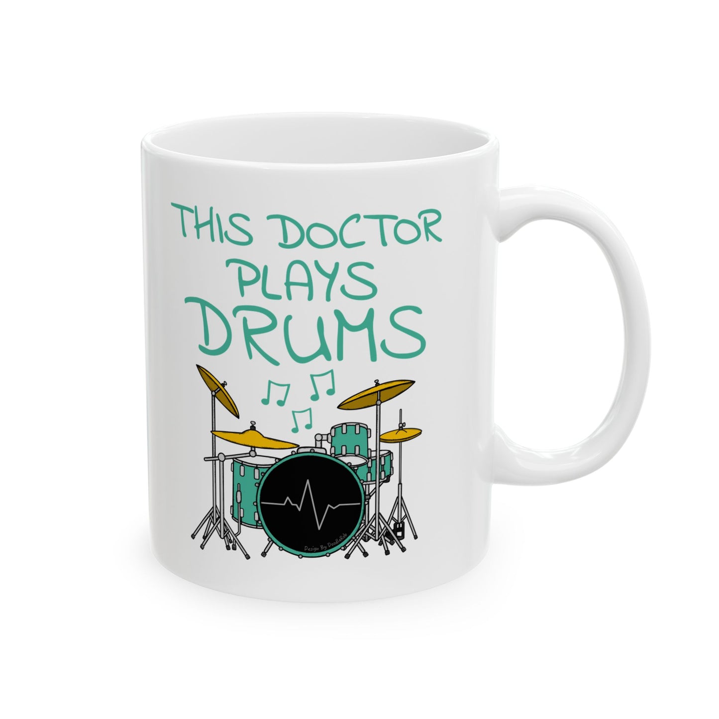 Doctor Drummer Mug - This Doctor Plays Drums - Drummer Gift For Doctor (USA)