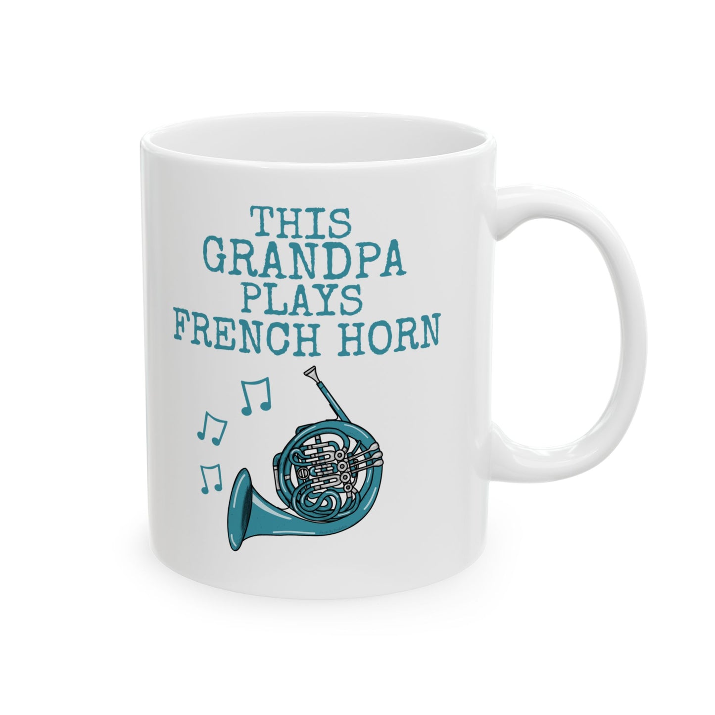 Grandpa French Horn Mug - This Grandpa Plays French Horn - Father's Day Brass Musician Gift (USA)