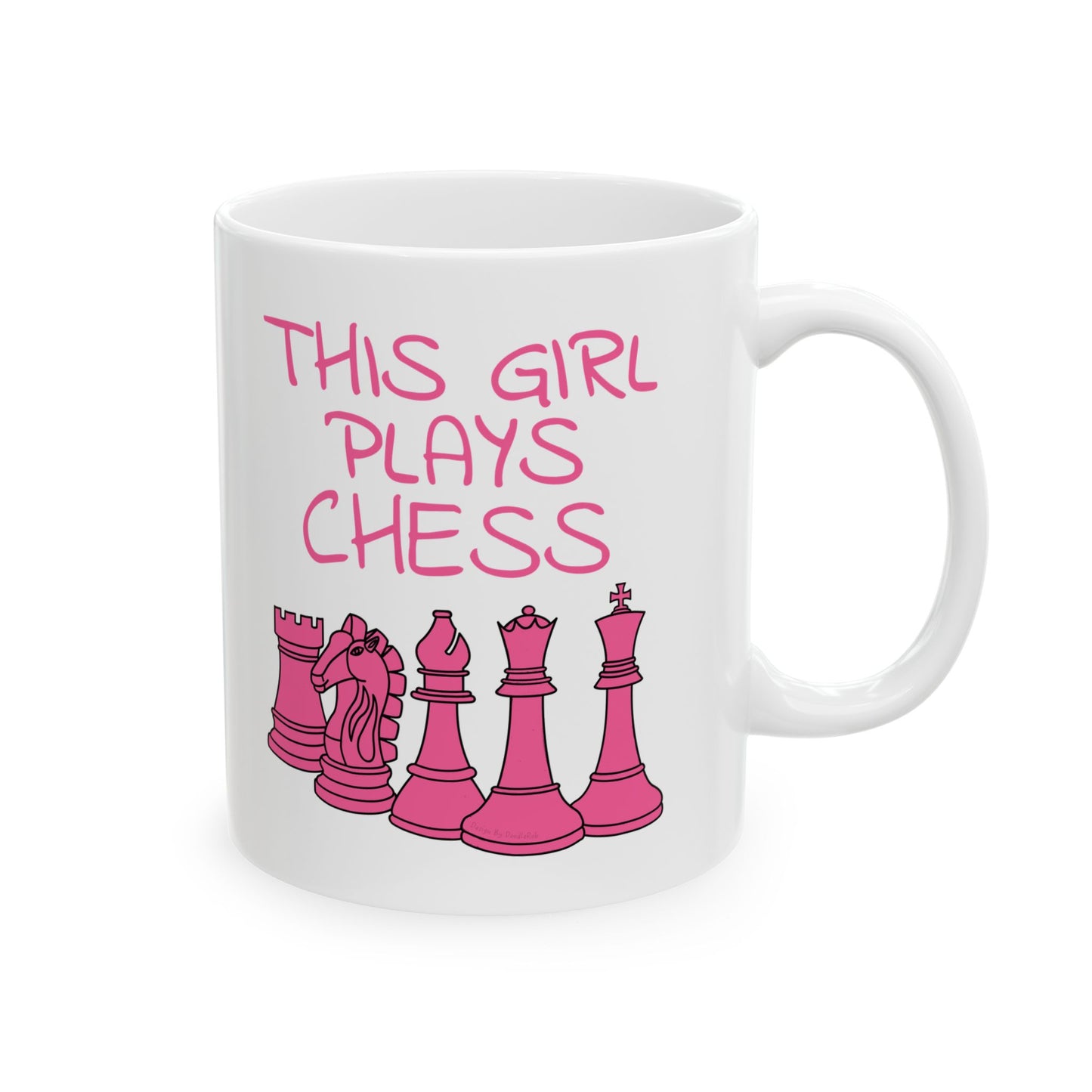 Girl's Chess Mug - This Girl Plays Chess - Chess Gift For Her (USA)