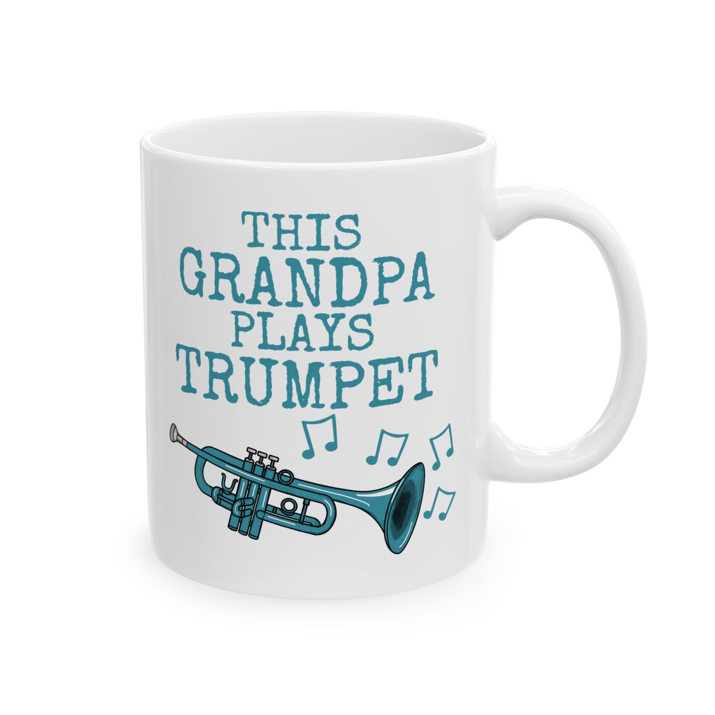 Grandpa Trumpet Mug - This Grandpa Plays Trumpet - Father's Day Brass Musician Gift (USA)