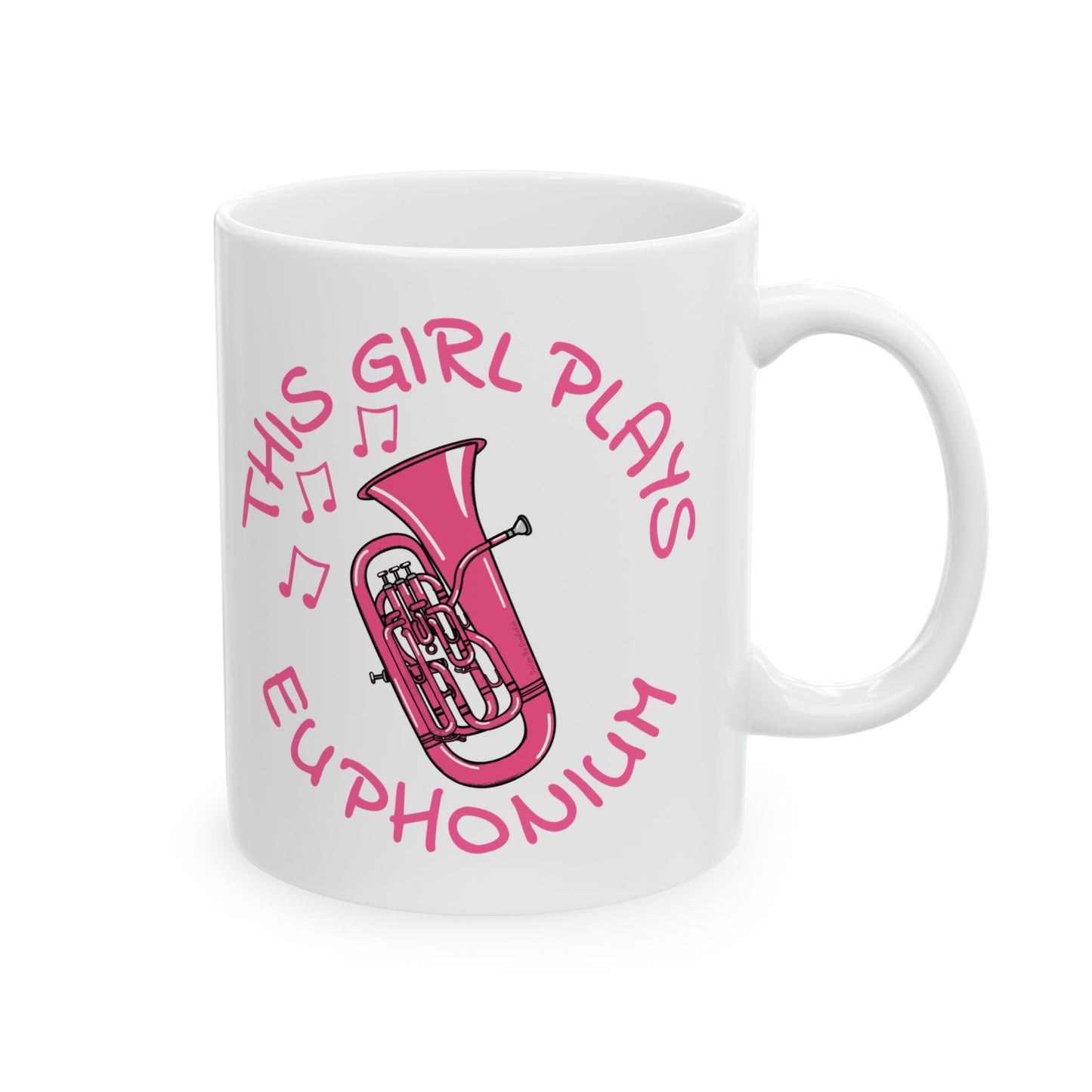 Girl's Euphonium Mug - This Girl Plays Euphonium - Female Euphoniumist - Brass Musician Gift For Her (USA)